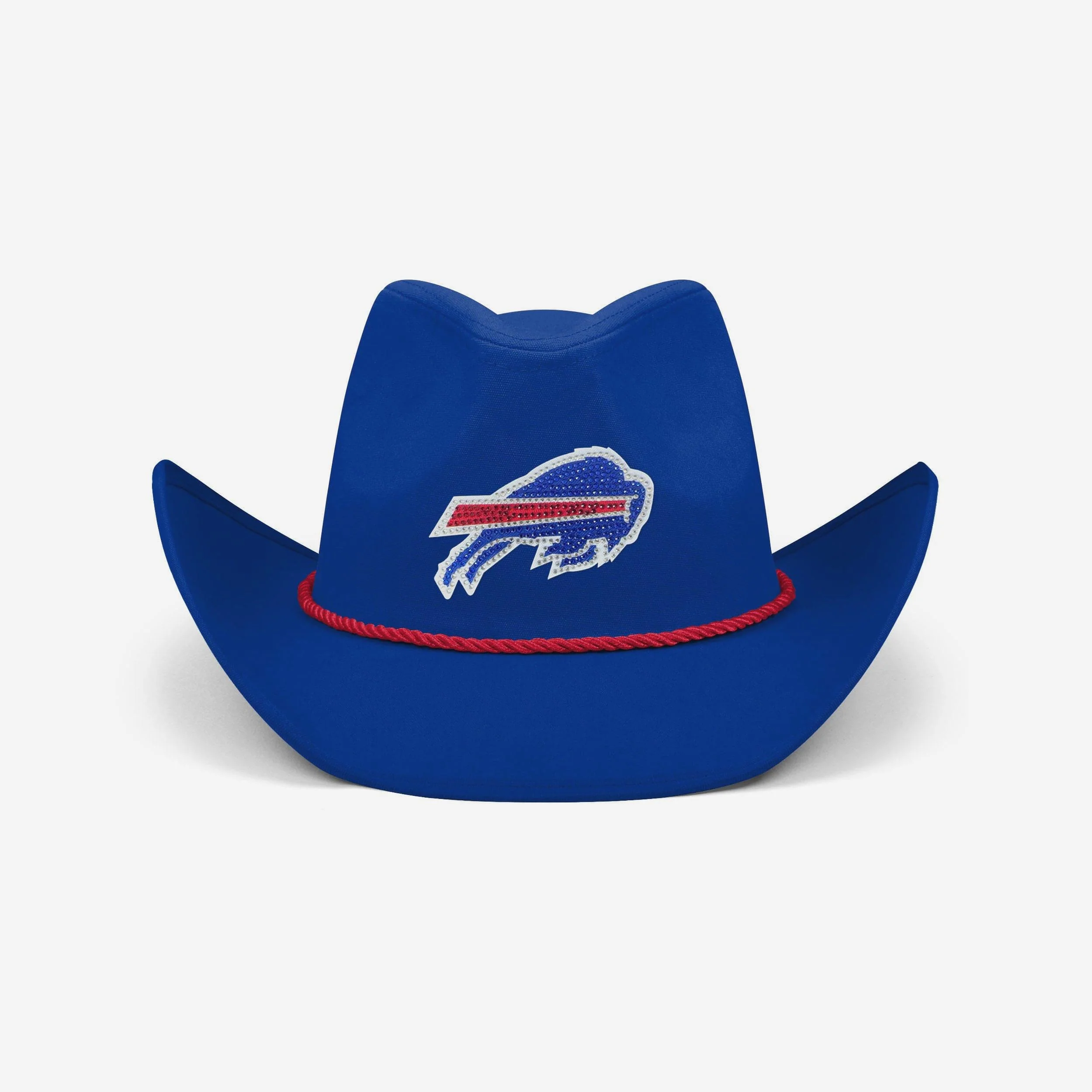 Buffalo Bills Team Color Rhinestone Logo Cowboy Hat 3 Buffalo Bills Team Color Rhinestone Logo Cowboy Hat