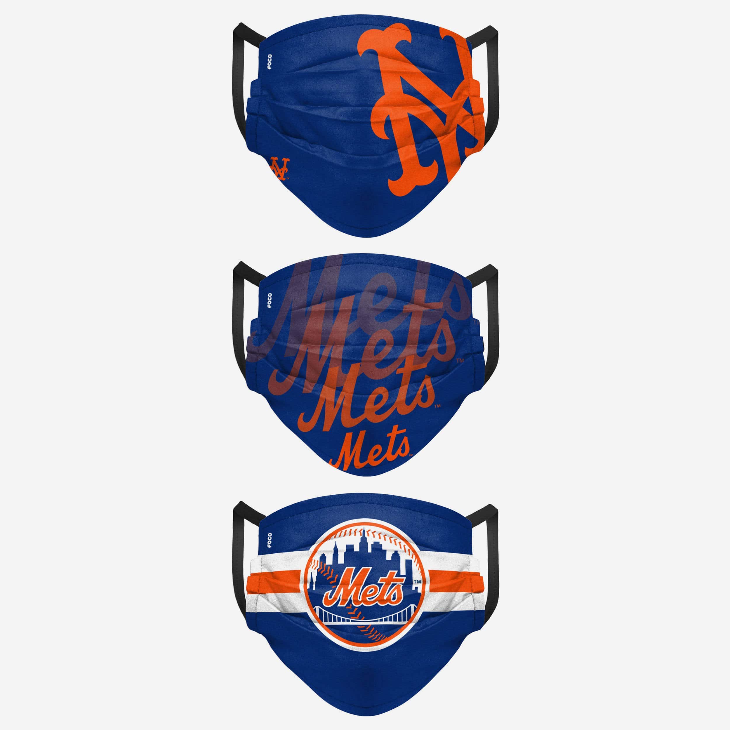 New York Mets Matchday 3 Pack Face Cover 2 New York Mets Matchday 3 Pack Face Cover