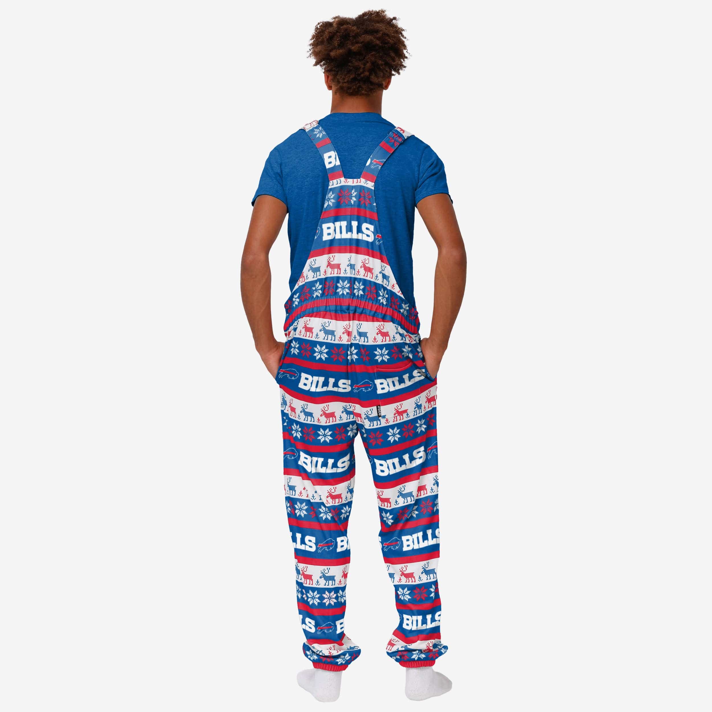 Buffalo Bills Mens Ugly Home Gating Bib Overalls 2 Buffalo Bills Mens Ugly Home Gating Bib Overalls