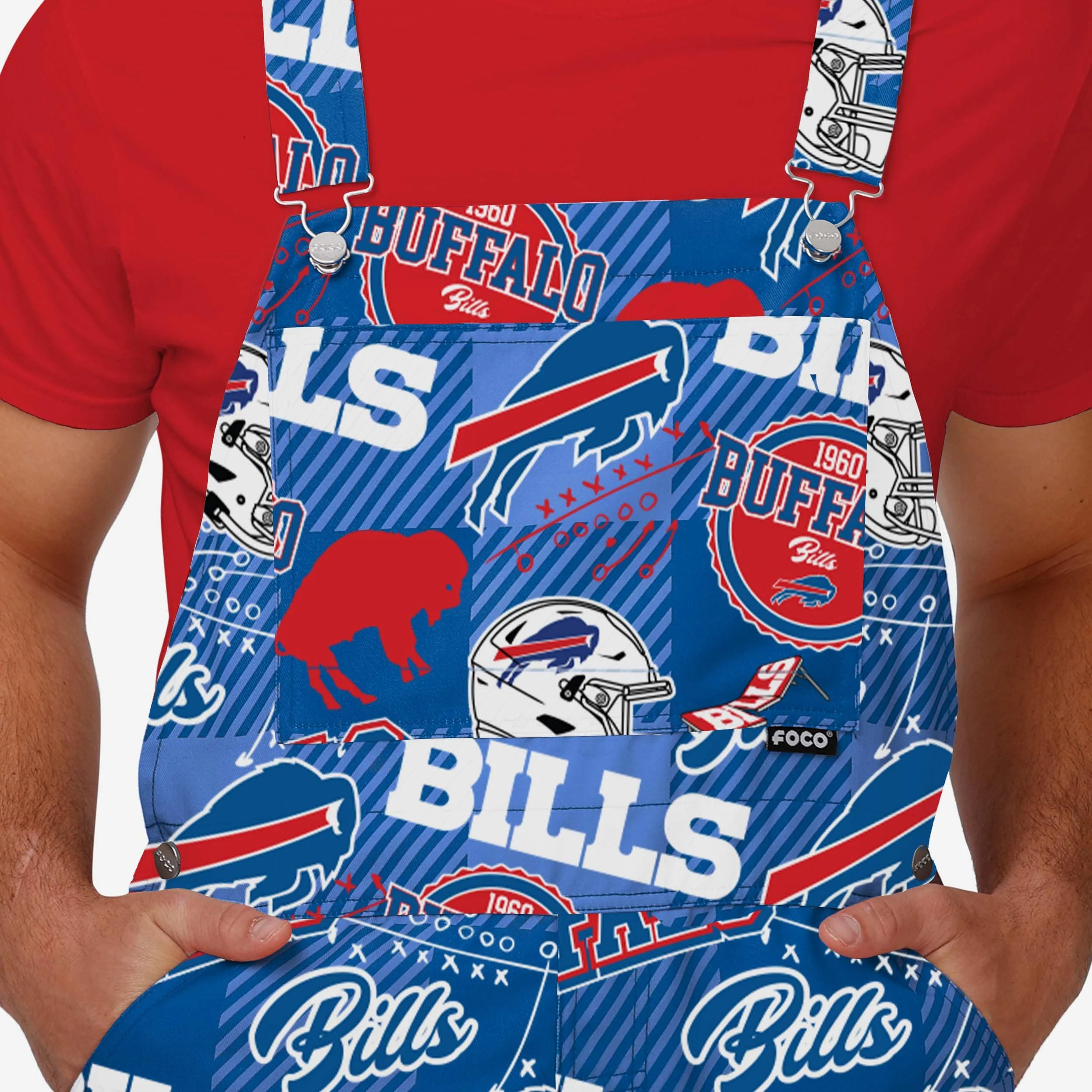 Buffalo Bills Mens Historic Print Bib Overalls 4 Buffalo Bills Mens Historic Print Bib Overalls