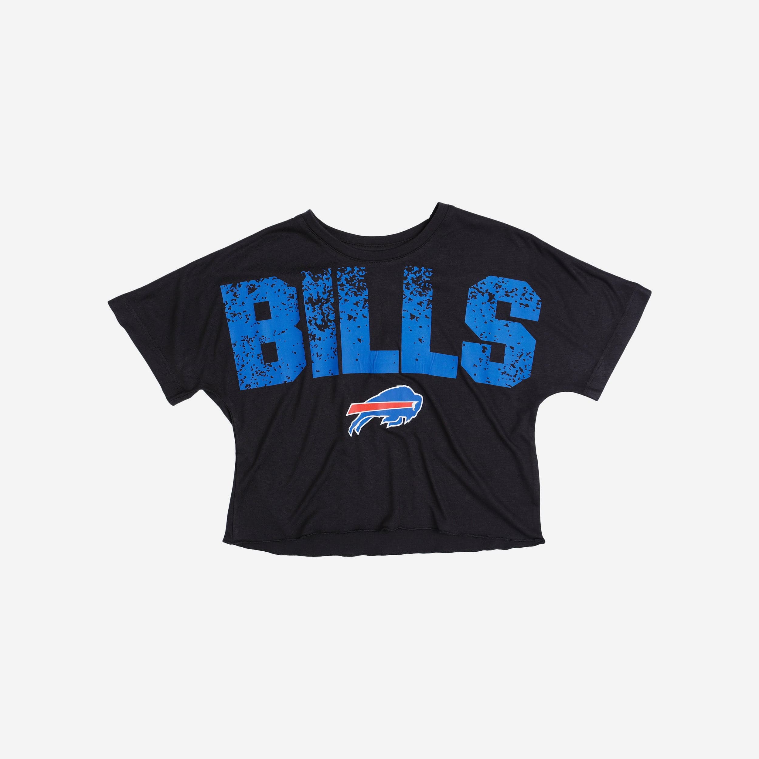 Buffalo Bills Womens Petite Distressed Wordmark Crop Top 3 Buffalo Bills Womens Petite Distressed Wordmark Crop Top