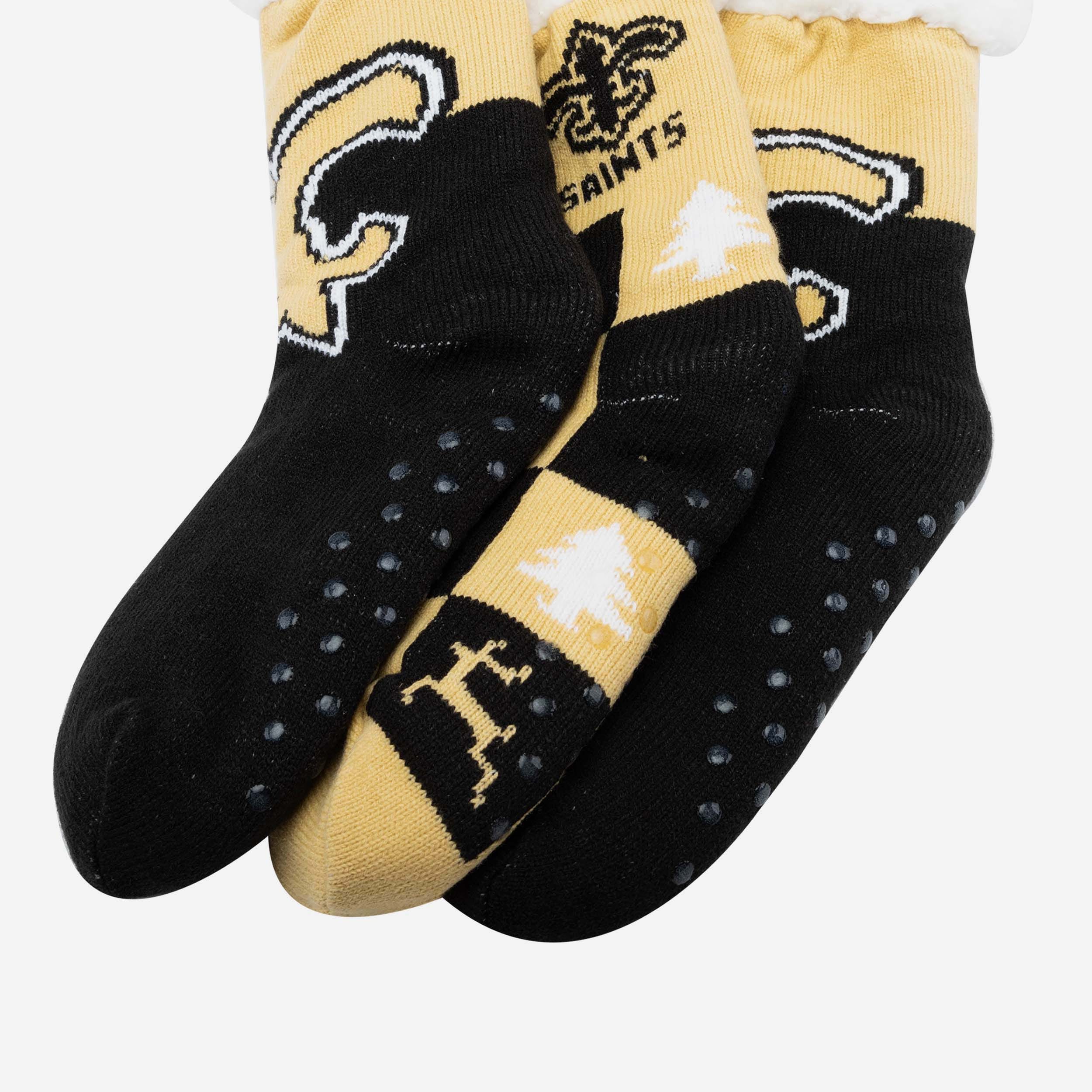 New Orleans Saints Womens Fan Footy 3 Pack Slipper Socks 3 New Orleans Saints Womens Fan Footy 3 Pack Slipper Socks