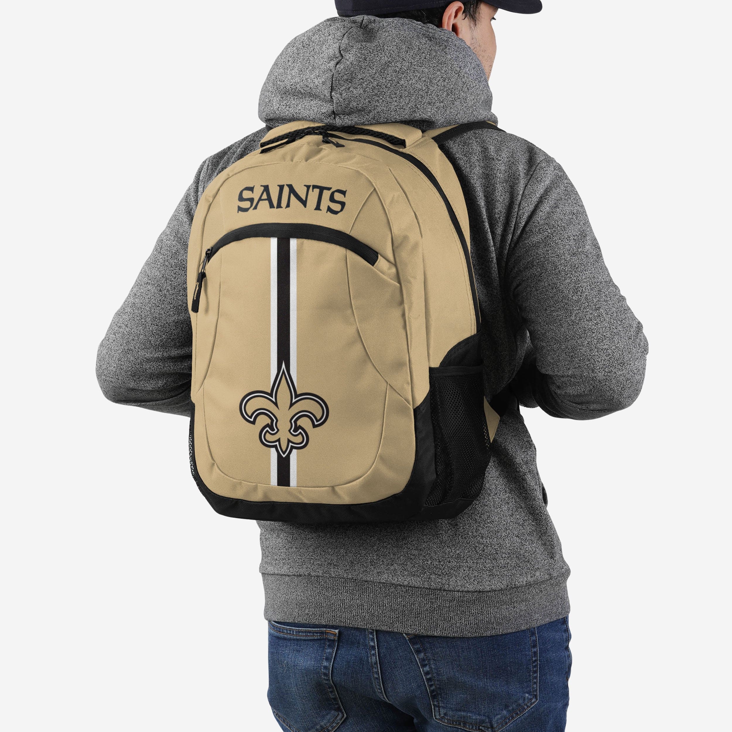 New Orleans Saints Old Gold Alternate Color Action Backpack 5 New Orleans Saints Old Gold Alternate Color Action Backpack