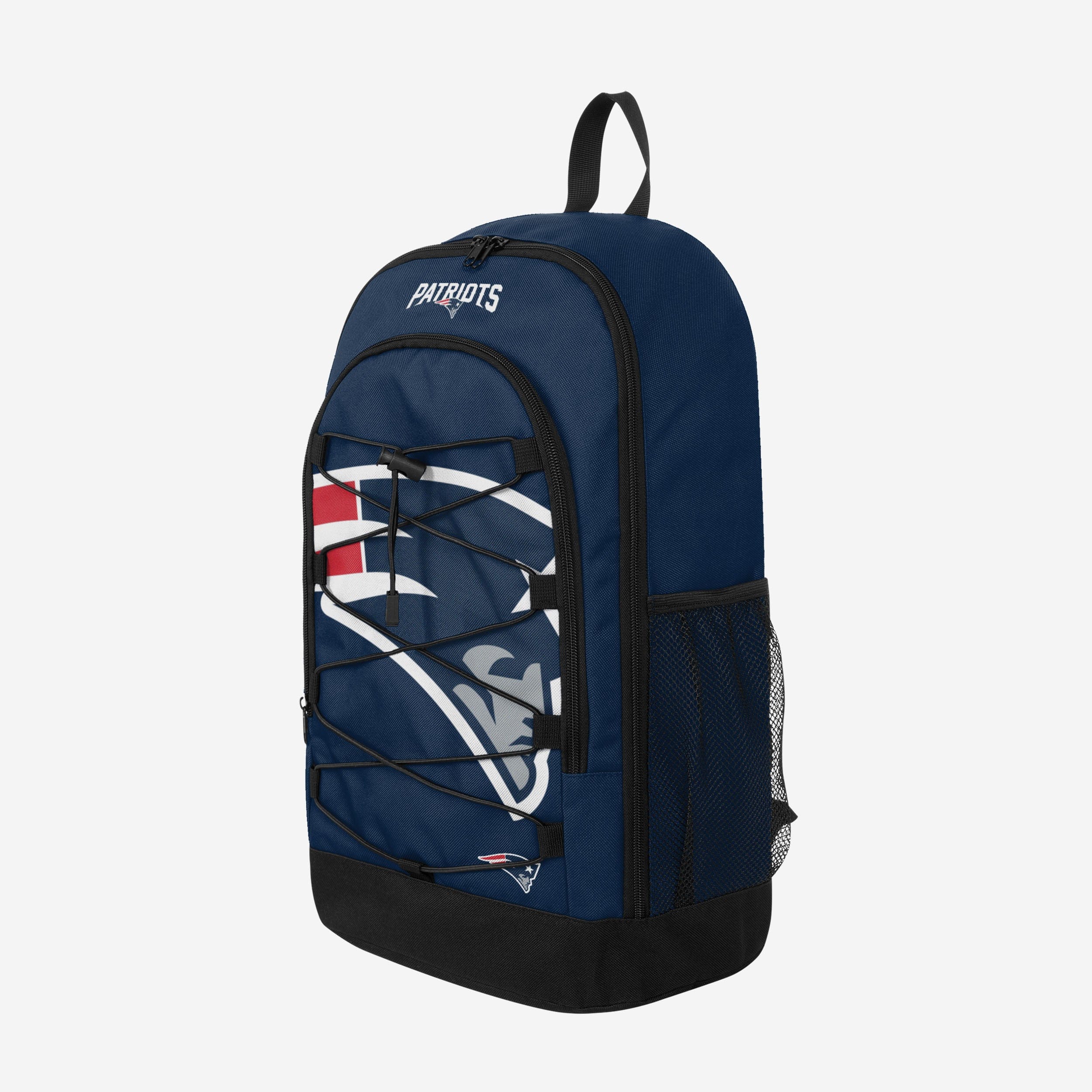 New England Patriots Big Logo Bungee Backpack 2 New England Patriots Big Logo Bungee Backpack