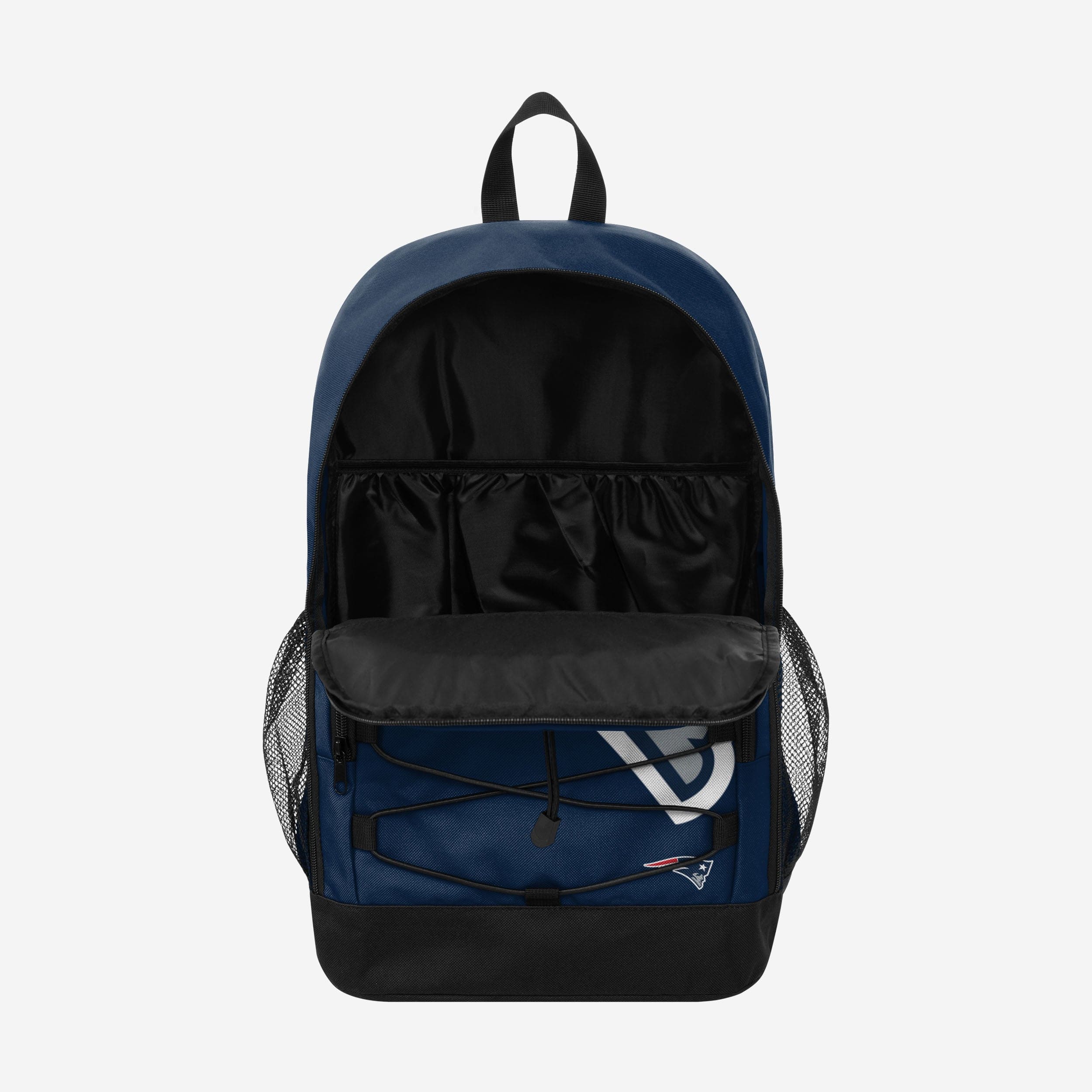 New England Patriots Big Logo Bungee Backpack 3 New England Patriots Big Logo Bungee Backpack
