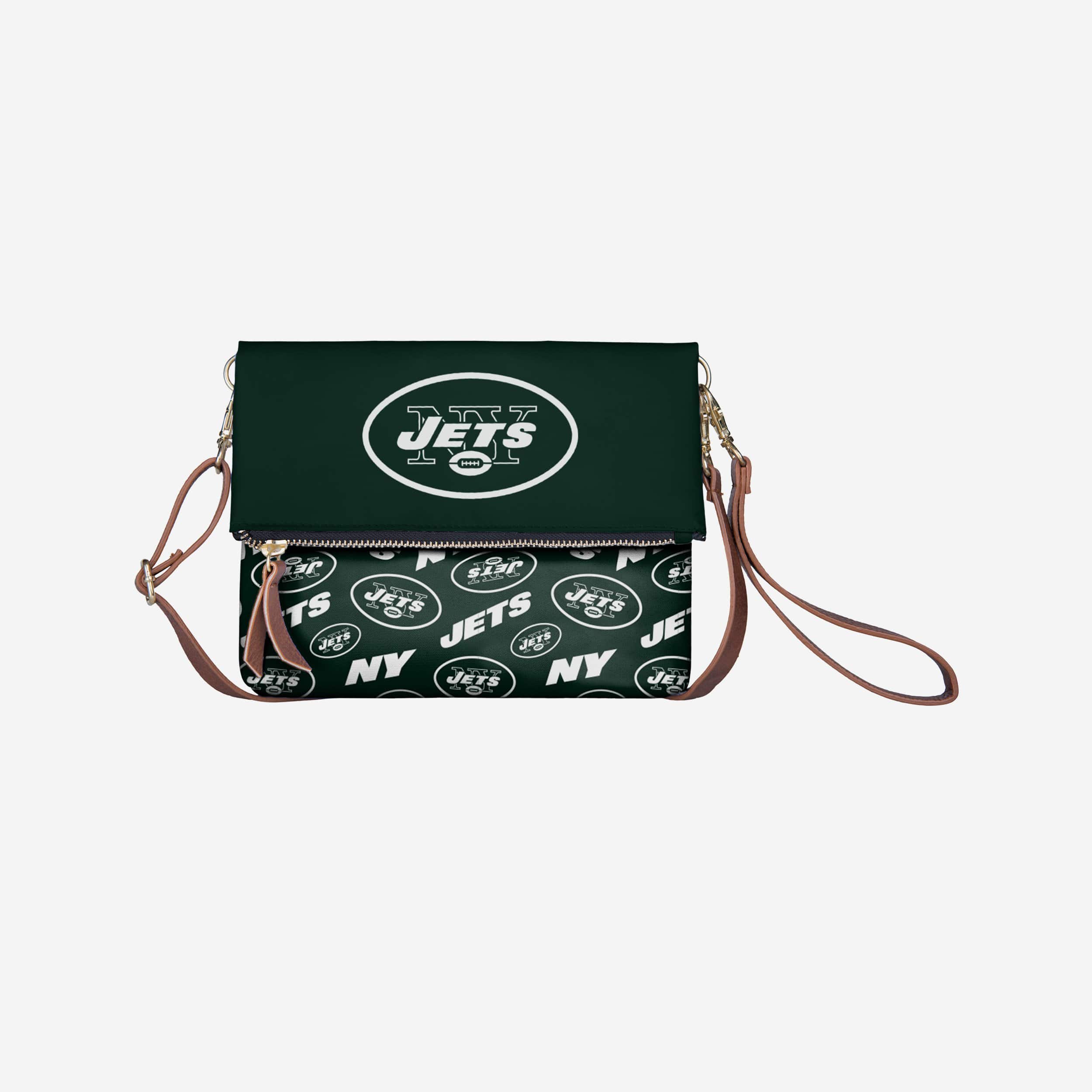New York Jets Printed Collection Foldover Tote Bag