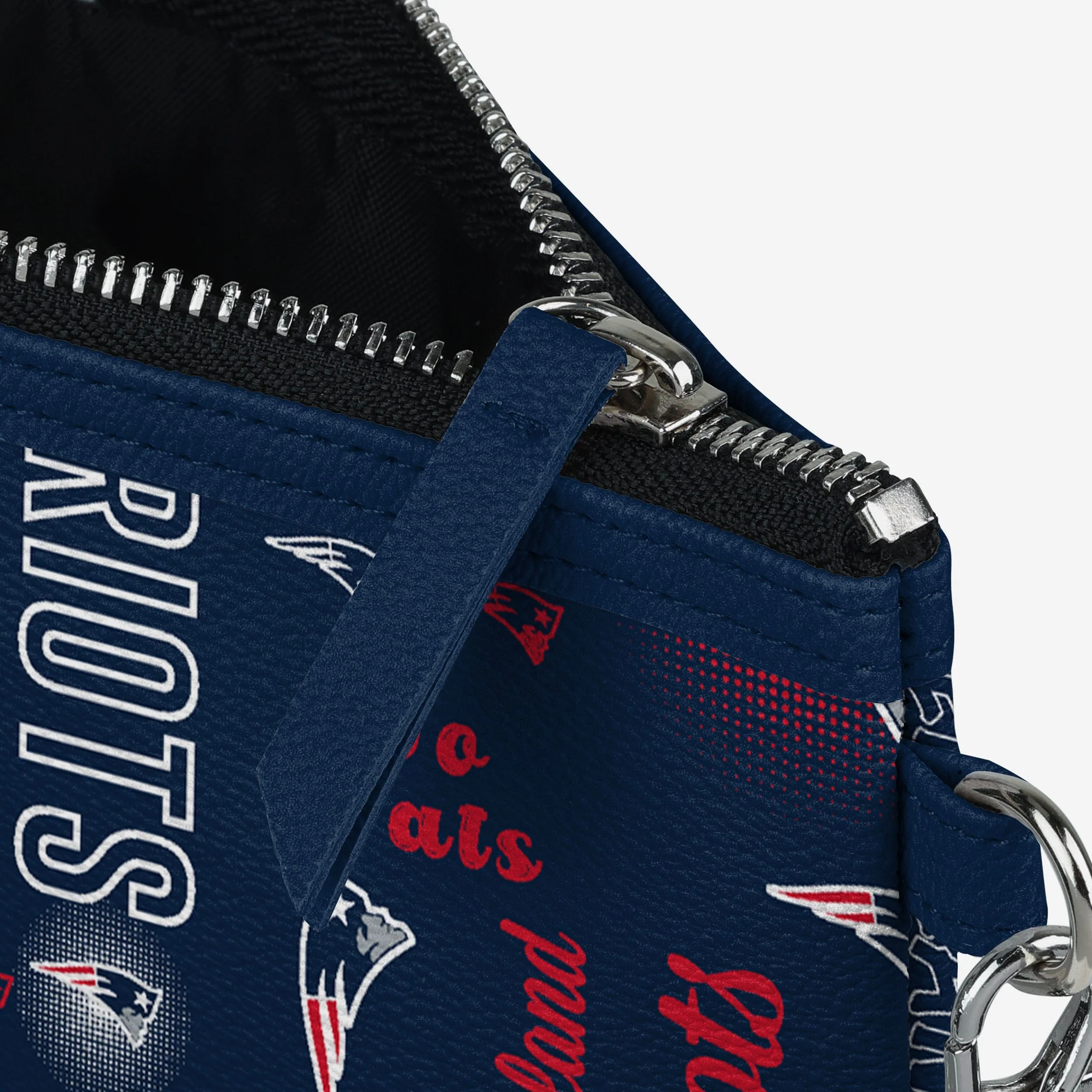 New England Patriots Spirited Style Printed Collection Repeat Logo Wristlet 4 New England Patriots Spirited Style Printed Collection Repeat Logo Wristlet