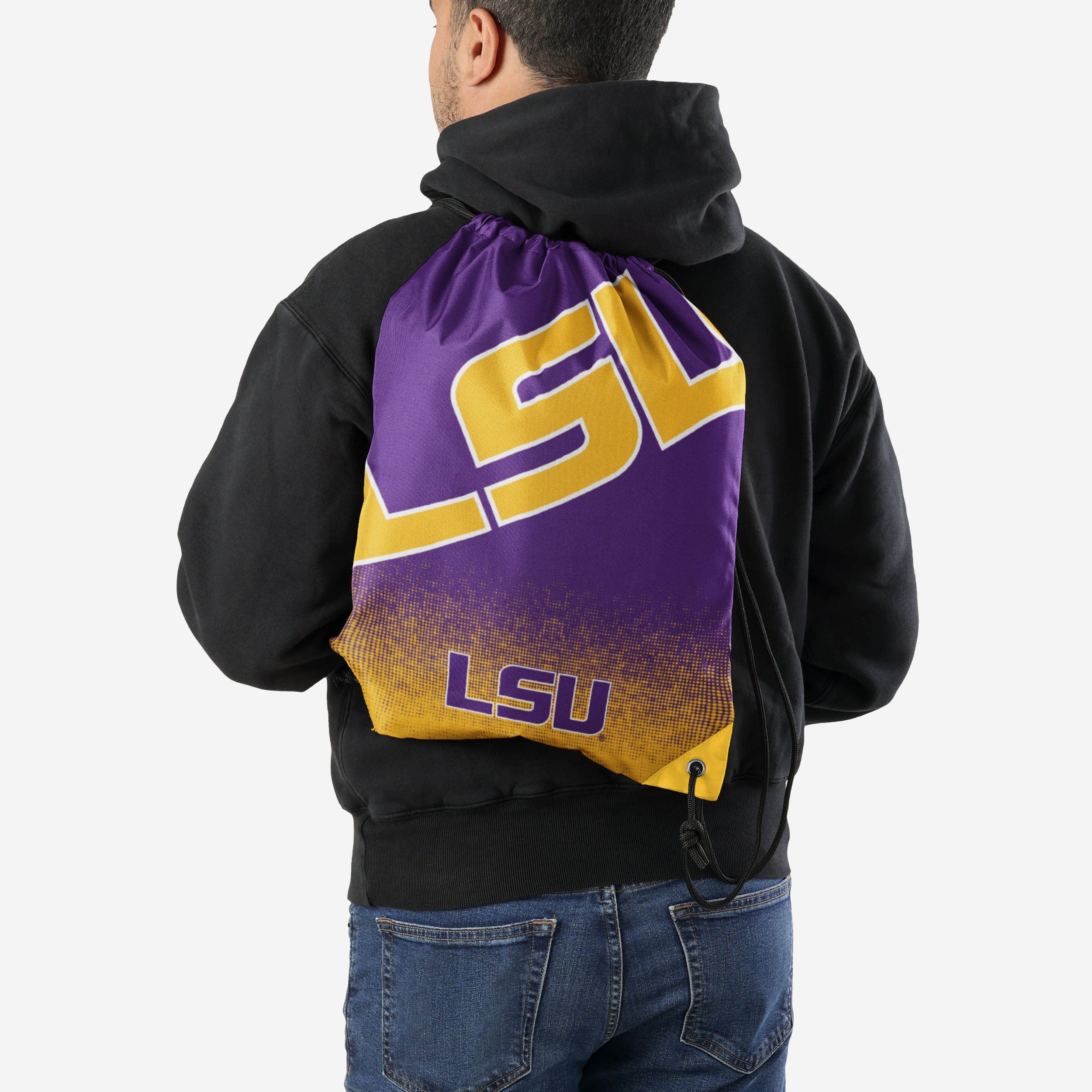 LSU Tigers Gradient Drawstring Backpack 2 LSU Tigers Gradient Drawstring Backpack