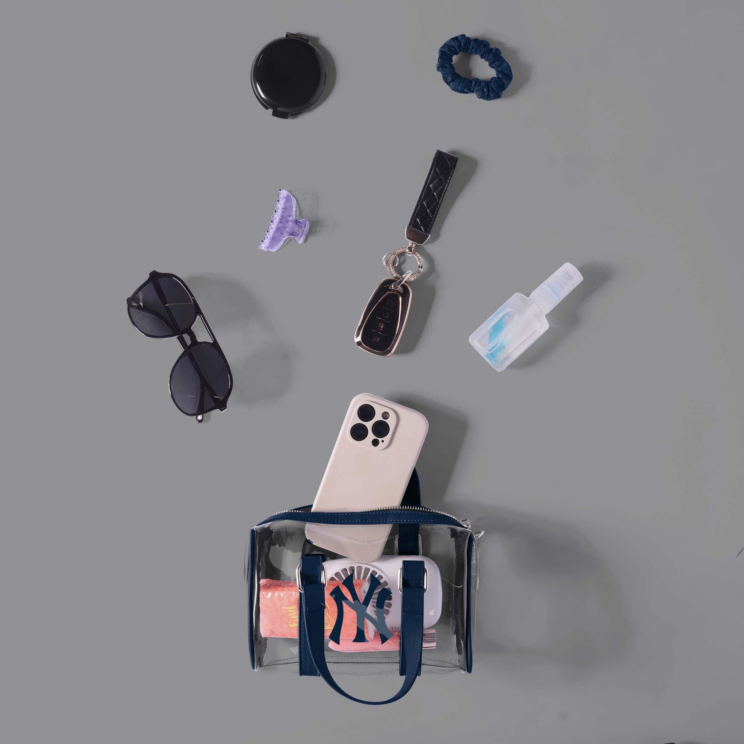 New York Yankees Clear Barrel Bag 3 New York Yankees Clear Barrel Bag