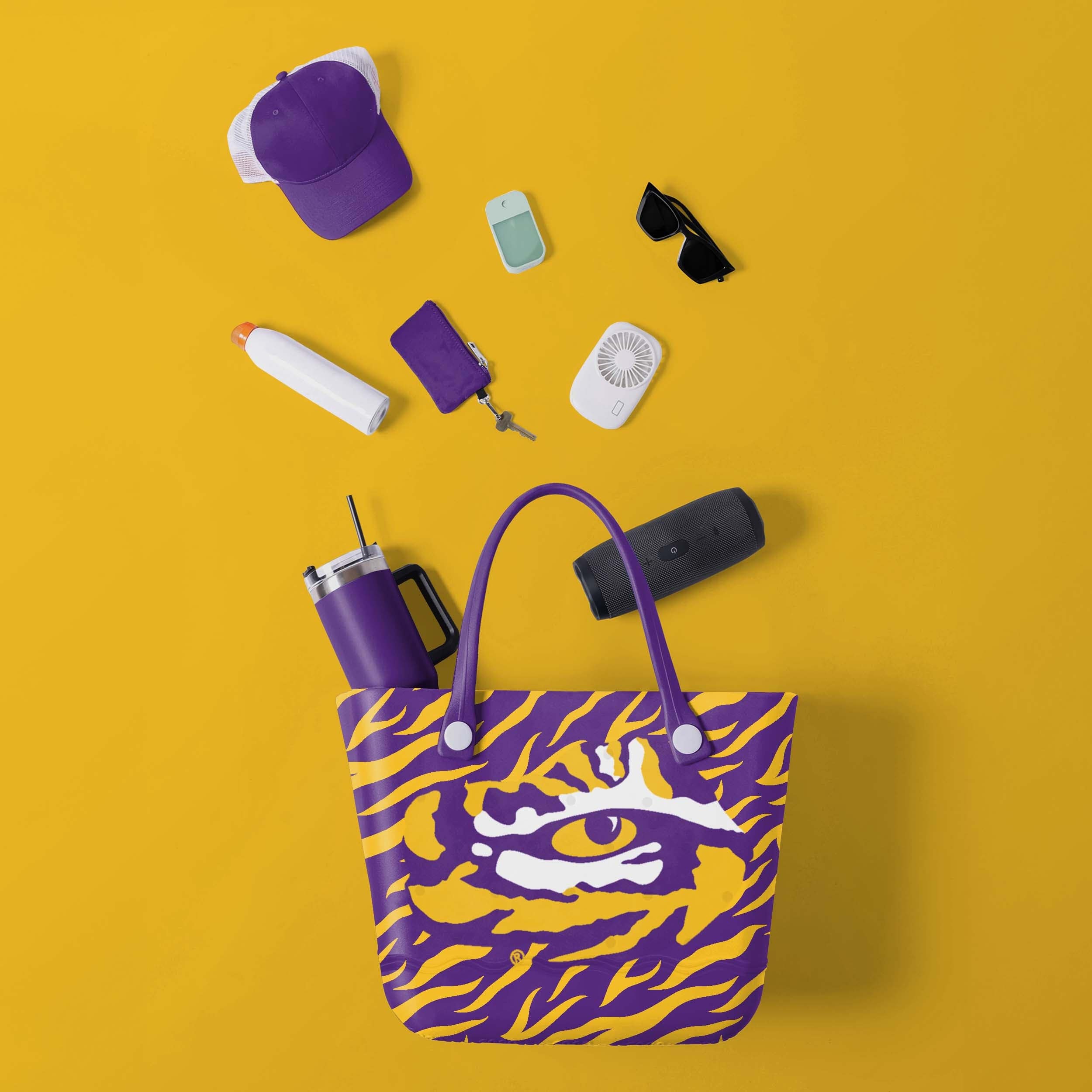 LSU Tigers Thematic Tailgate Tote Bag 2 LSU Tigers Thematic Tailgate Tote Bag