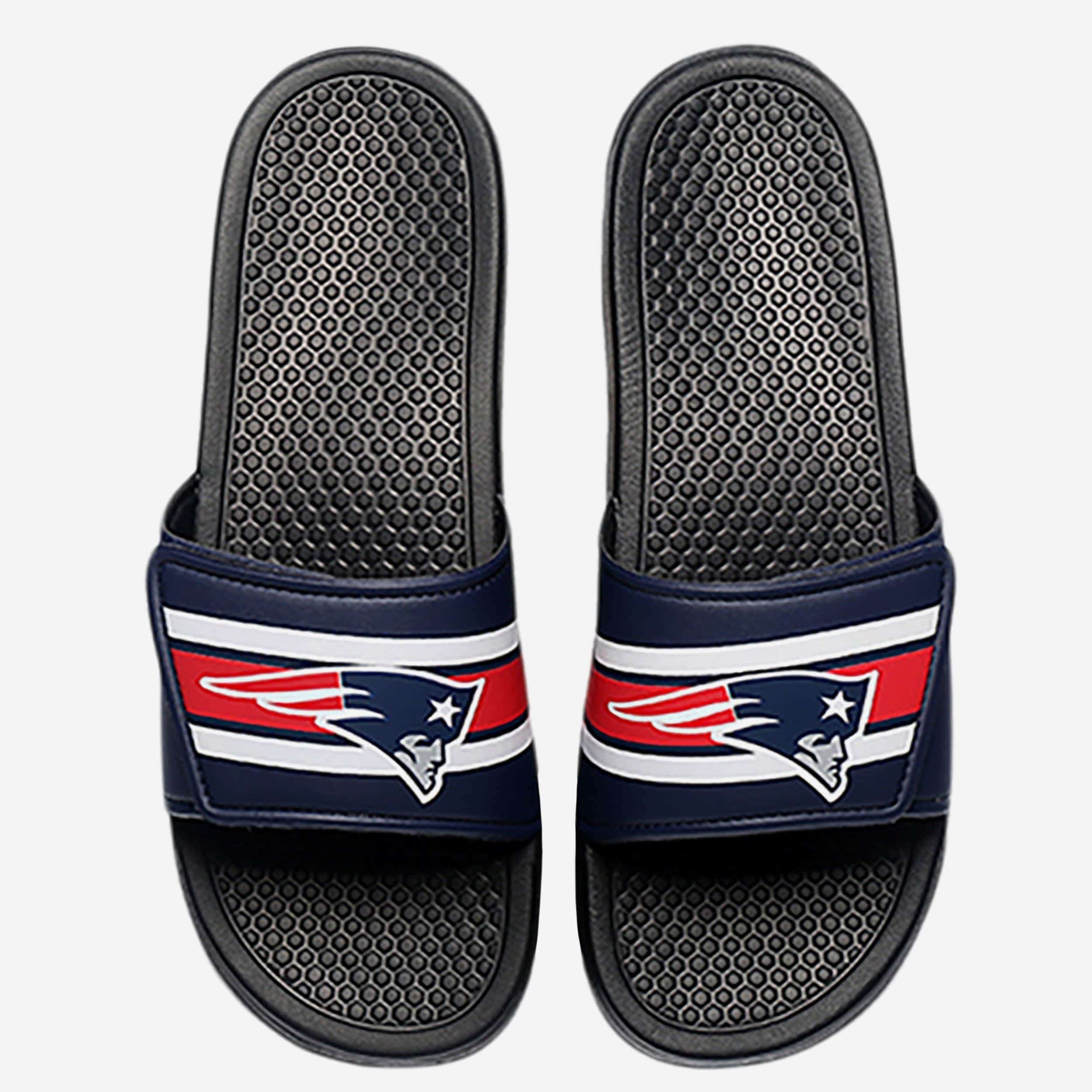 New England Patriots Youth Stripe Legacy Velcro Sport Slide 1 New England Patriots Youth Stripe Legacy Velcro Sport Slide