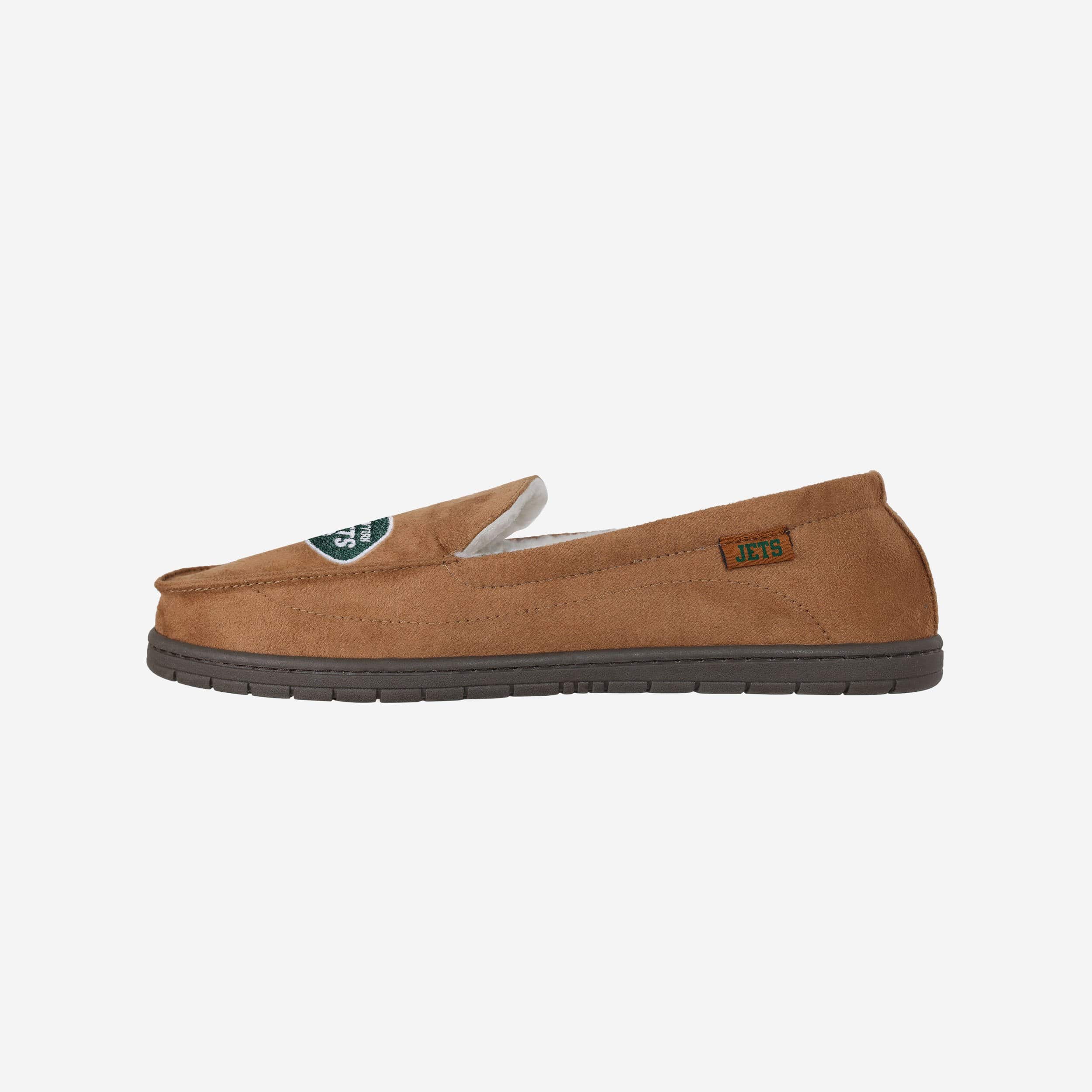New York Jets Beige Moccasin Slipper