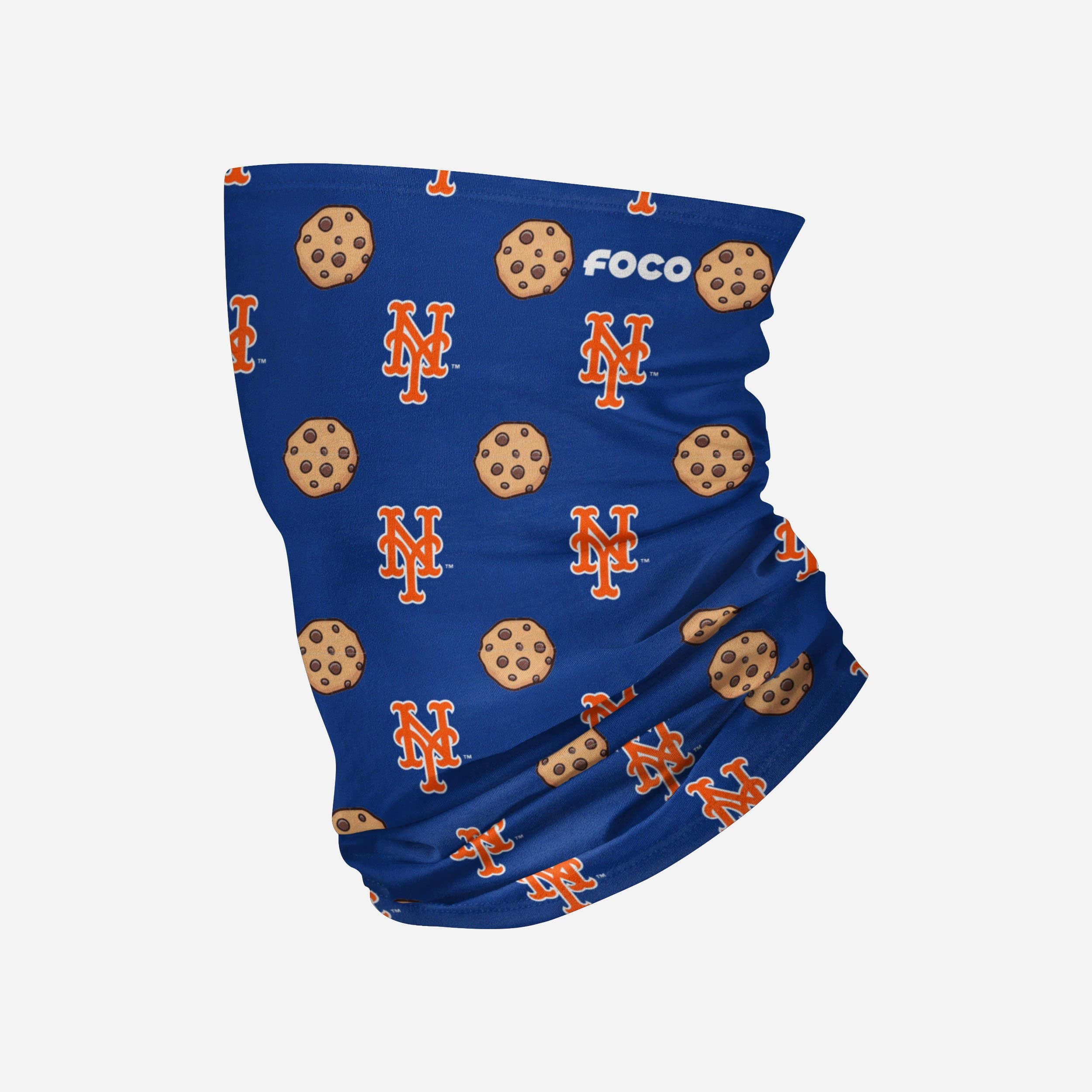 New York Mets Blue Repeat Cookie Stitched Gaiter Scarf 1 New York Mets Blue Repeat Cookie Stitched Gaiter Scarf