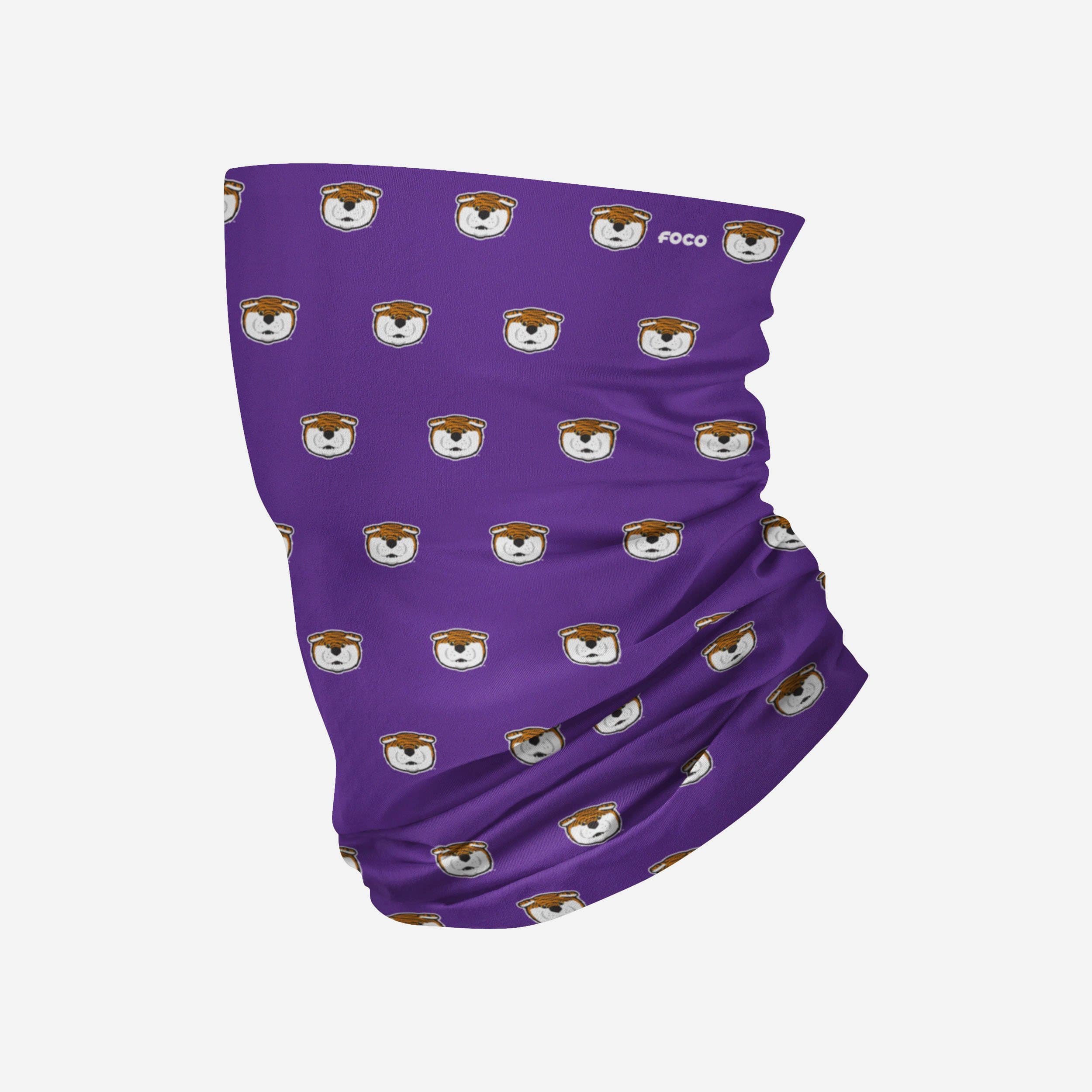 Mike The Tiger LSU Tigers Mini Print Mascot Gaiter Scarf 1 Mike The Tiger LSU Tigers Mini Print Mascot Gaiter Scarf