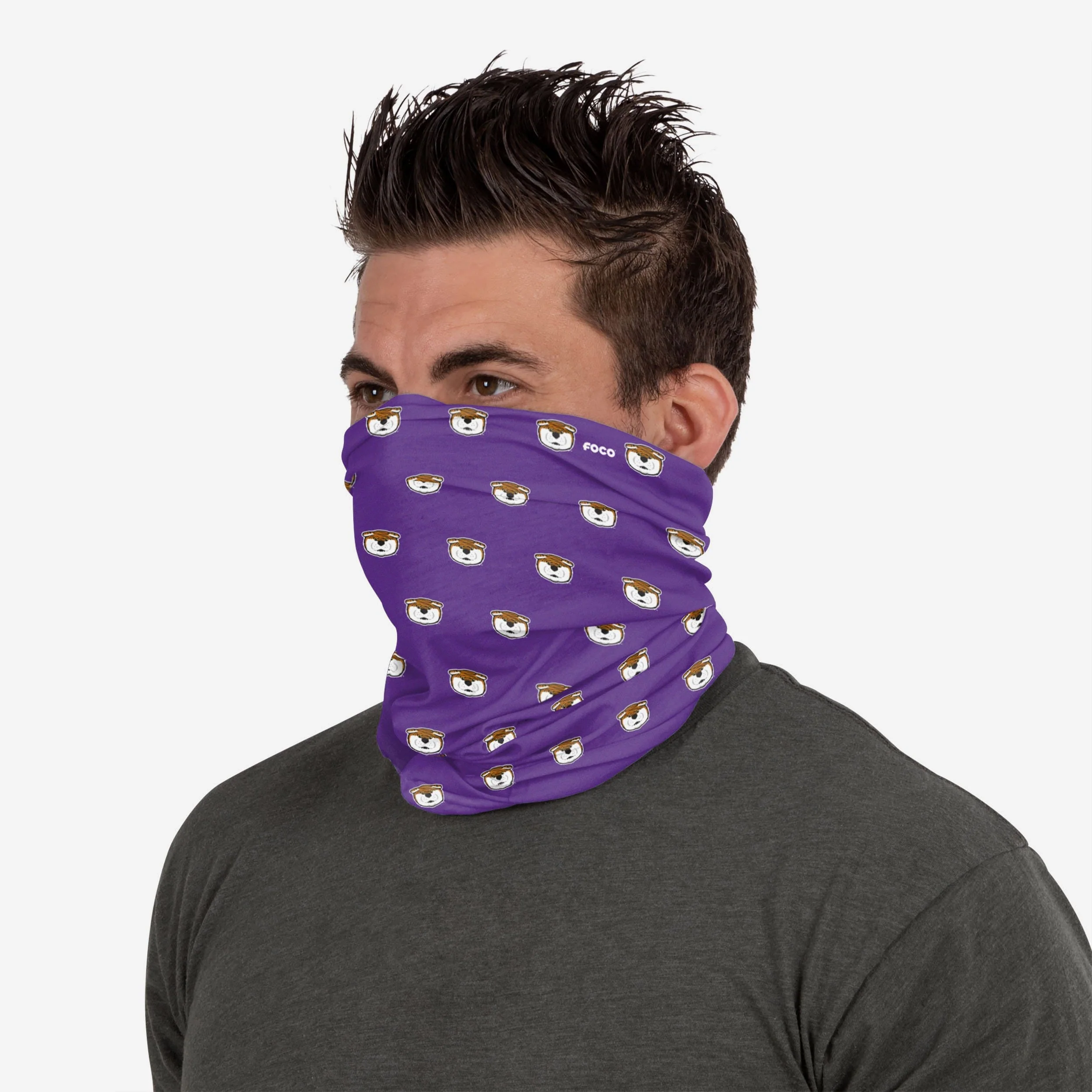 Mike The Tiger LSU Tigers Mini Print Mascot Gaiter Scarf 4 Mike The Tiger LSU Tigers Mini Print Mascot Gaiter Scarf