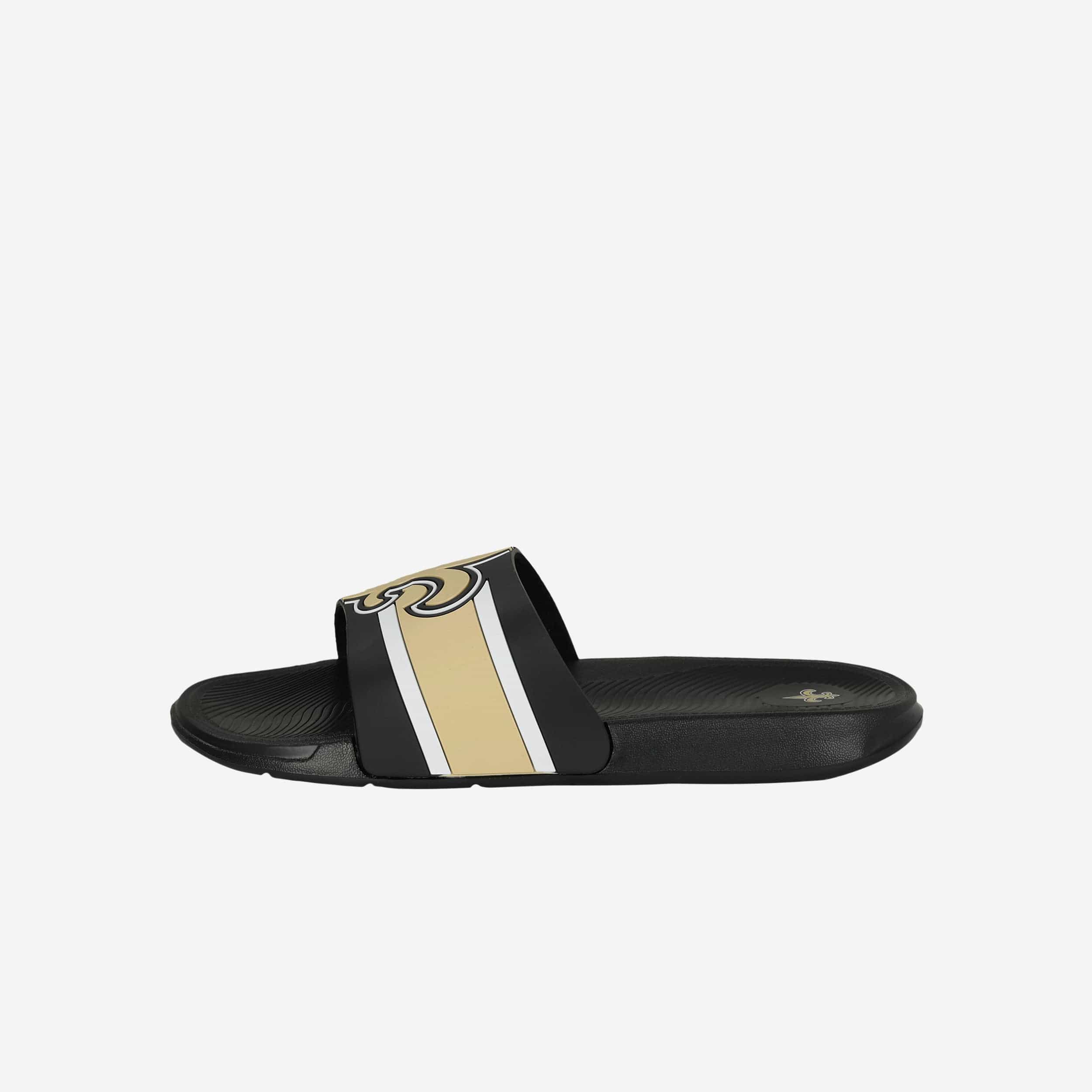 New Orleans Saints Striped Big Logo Raised Slide 4 New Orleans Saints Striped Big Logo Raised Slide