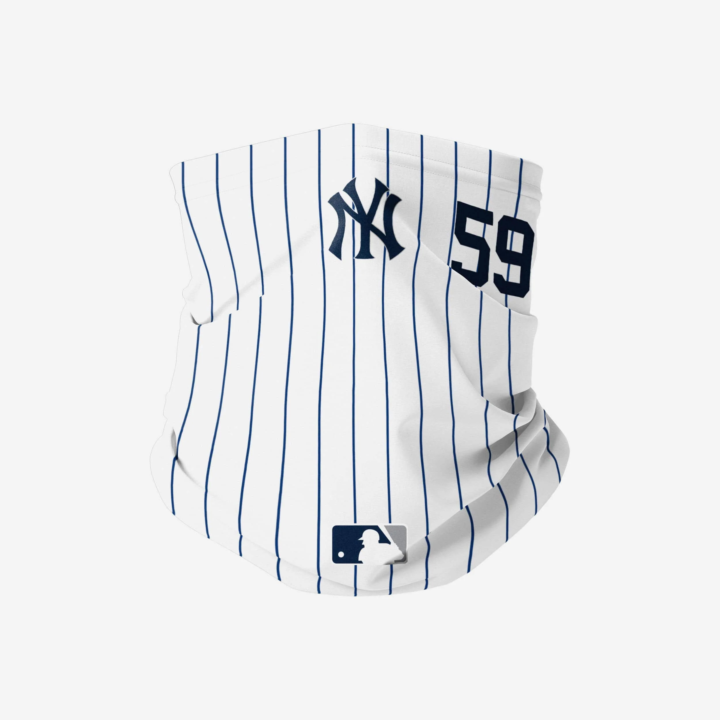 Luke Voit New York Yankees On-Field Gameday Pinstripe Stitched Gaiter Scarf 1 Luke Voit New York Yankees On-Field Gameday Pinstripe Stitched Gaiter Scarf