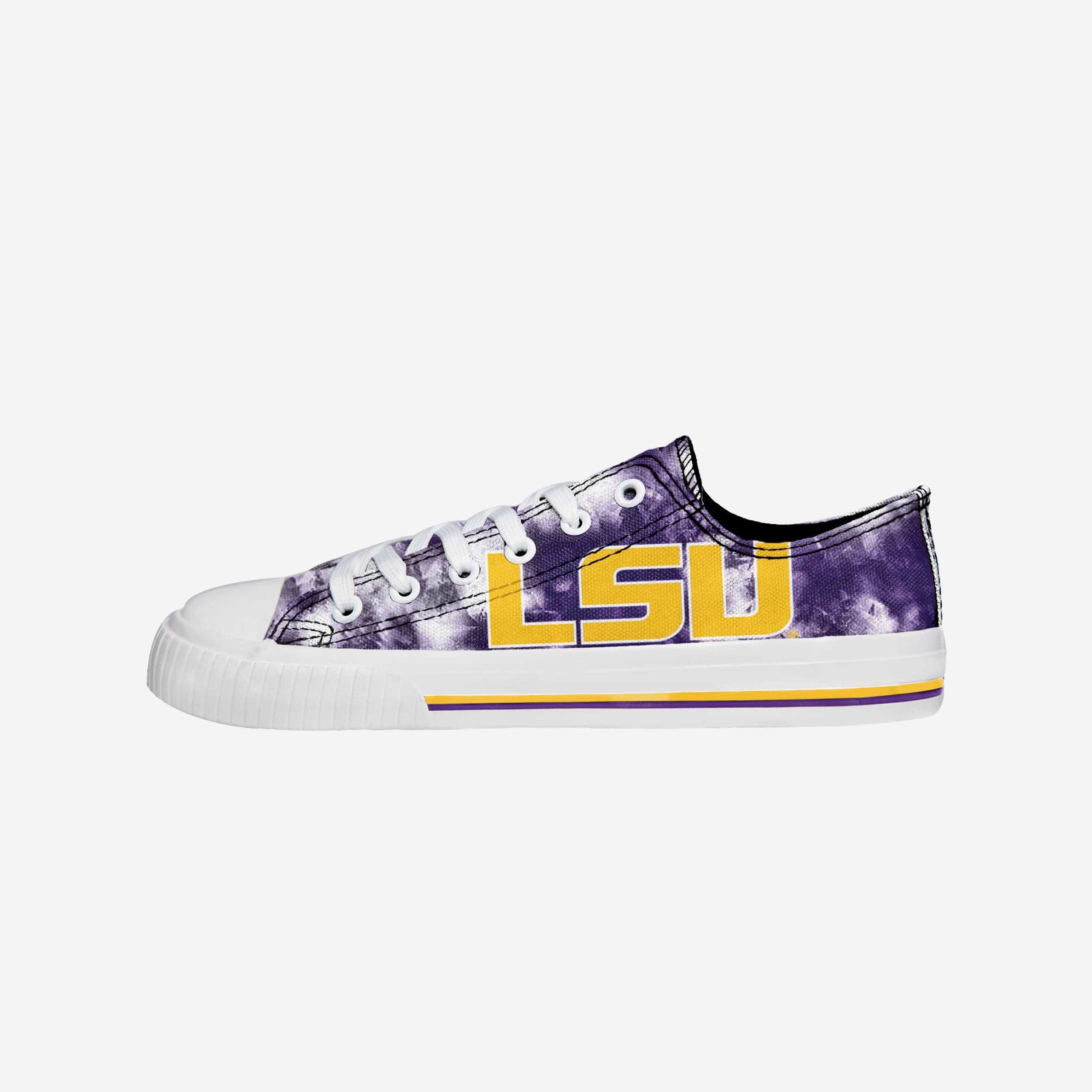 LSU Tigers Womens Low Top Tie-Dye Canvas Shoe