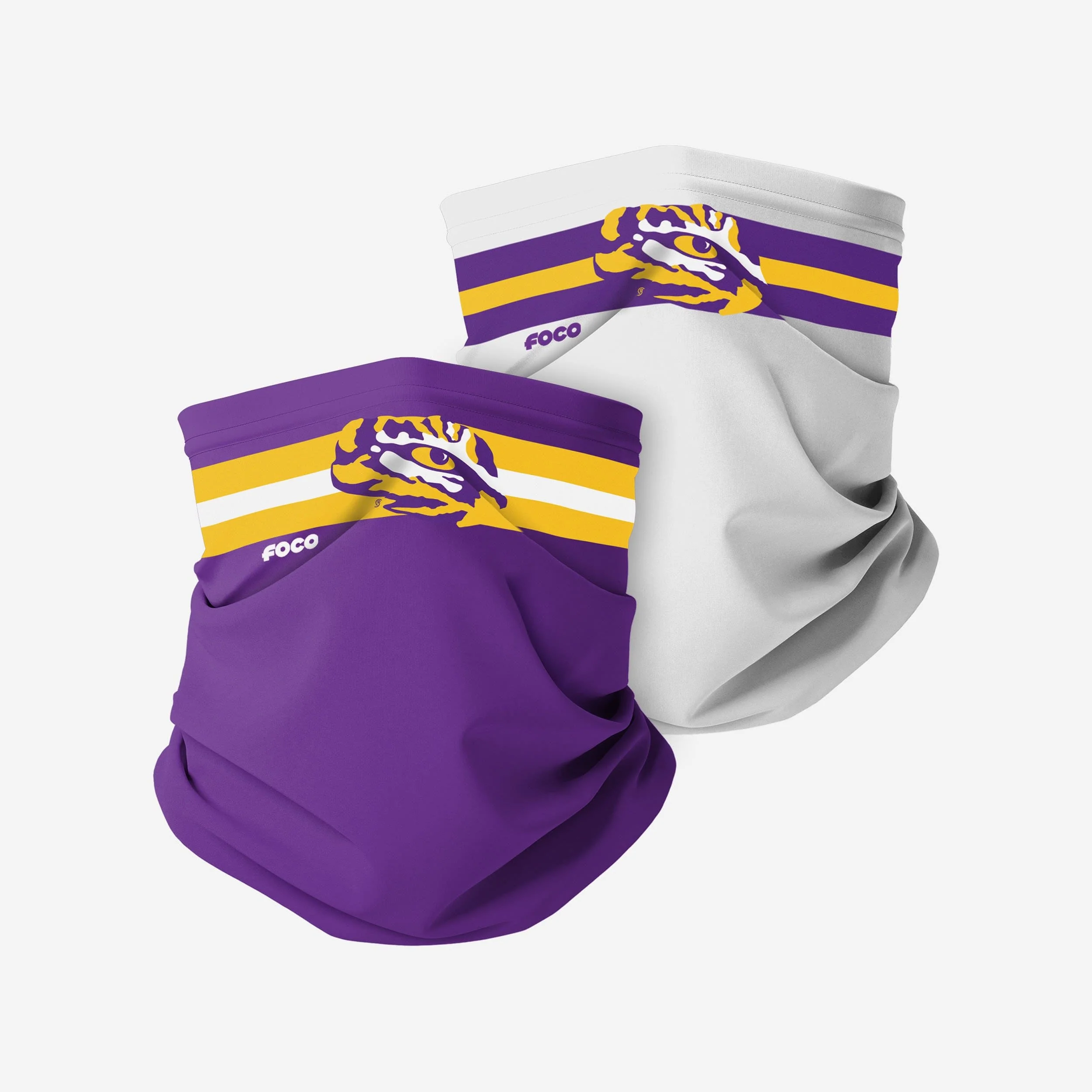LSU Tigers Stitched 2 Pack Gaiter Scarf 1 LSU Tigers Stitched 2 Pack Gaiter Scarf