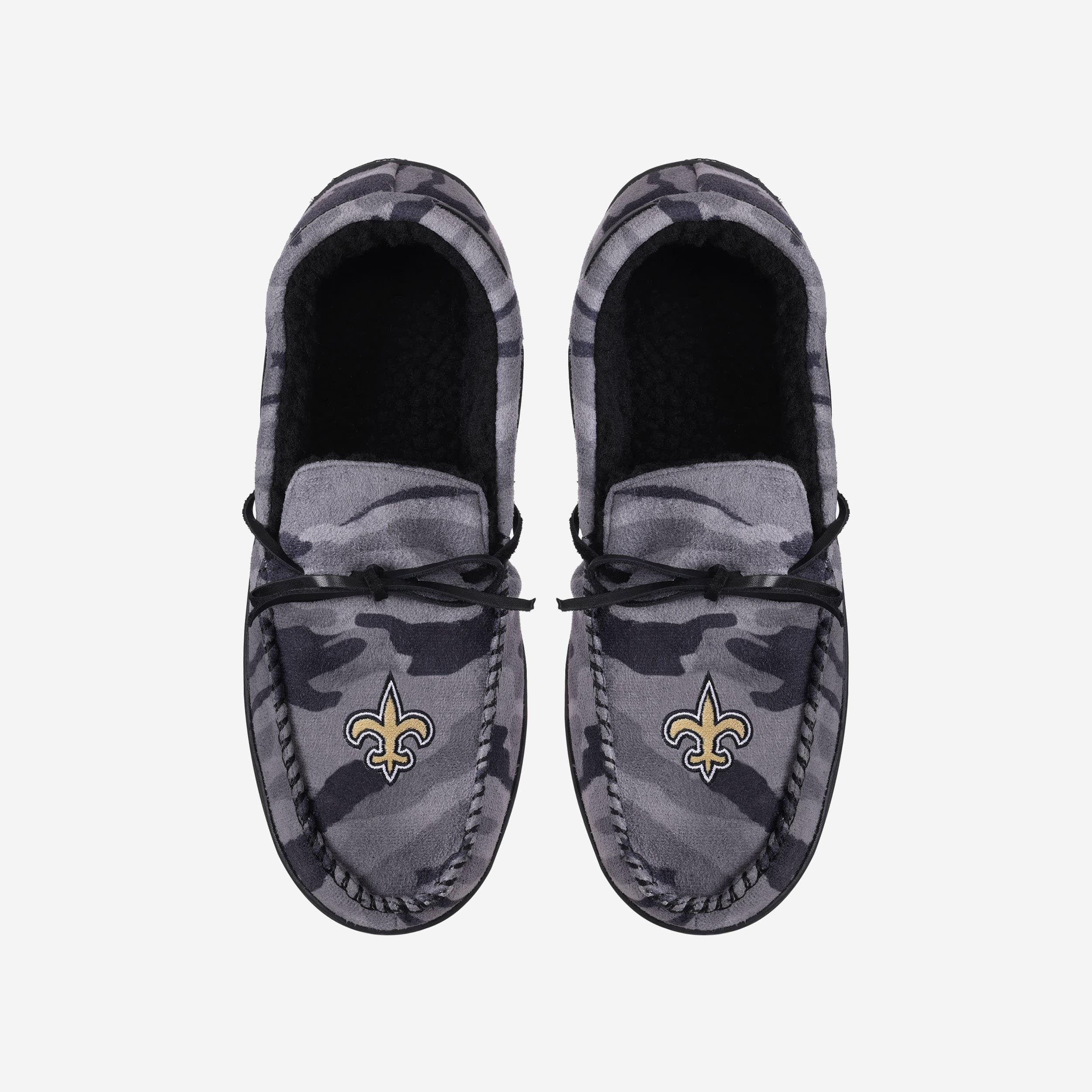 New Orleans Saints Printed Camo Moccasin Slipper 4 New Orleans Saints Printed Camo Moccasin Slipper
