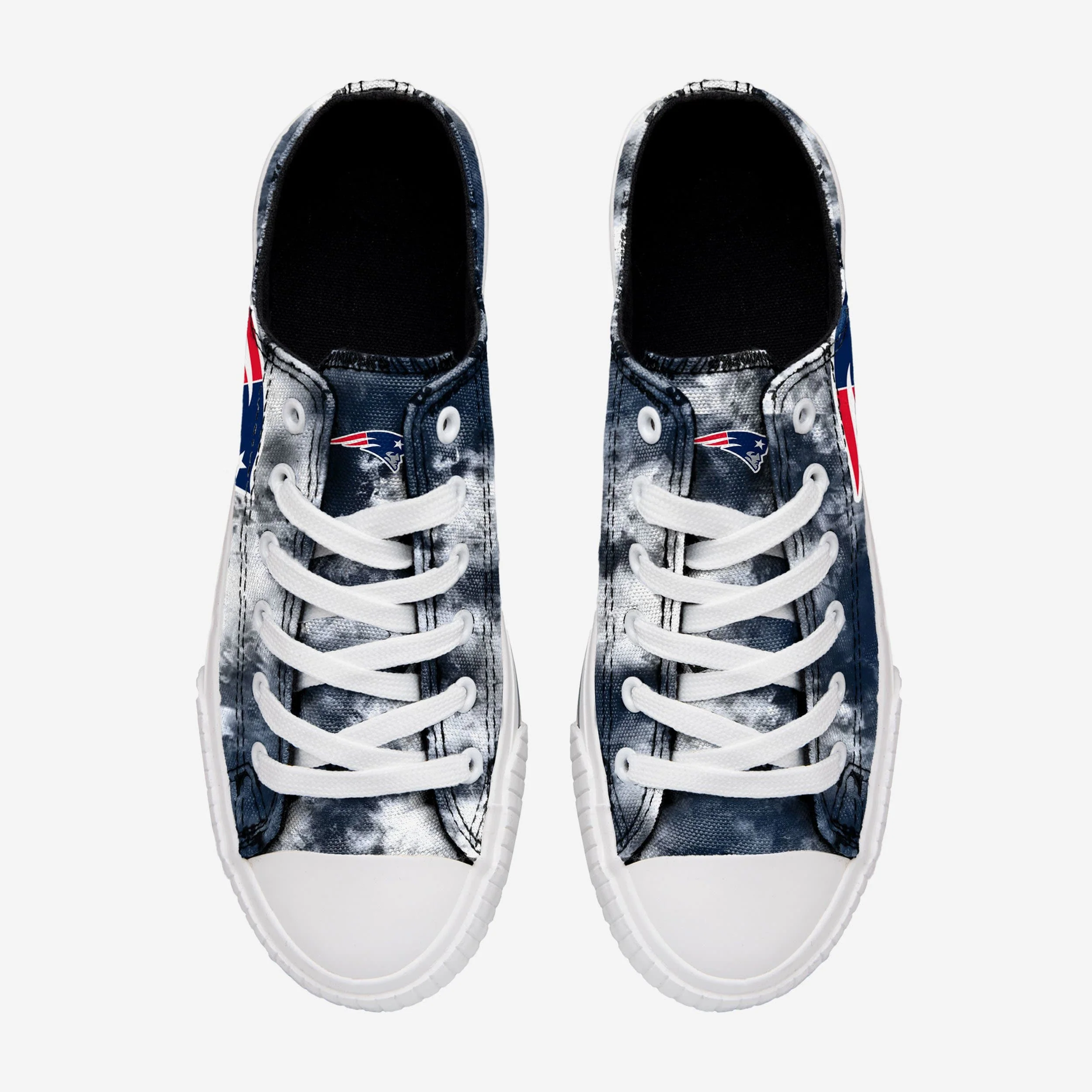 New England Patriots Womens Low Top Tie-Dye Canvas Shoe 2 New England Patriots Womens Low Top Tie-Dye Canvas Shoe