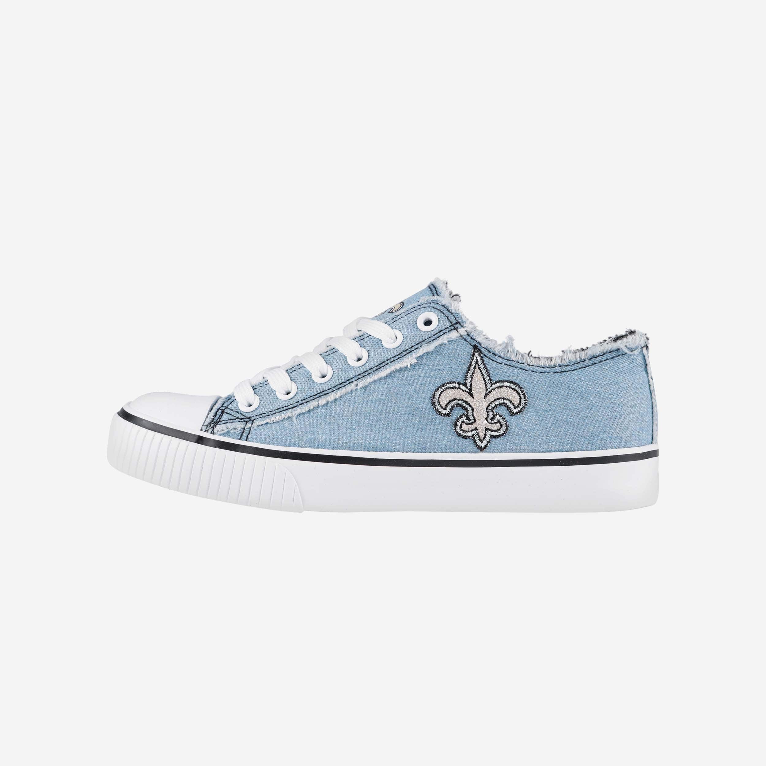 New Orleans Saints Womens Denim Low Top Canvas Shoe 1 New Orleans Saints Womens Denim Low Top Canvas Shoe