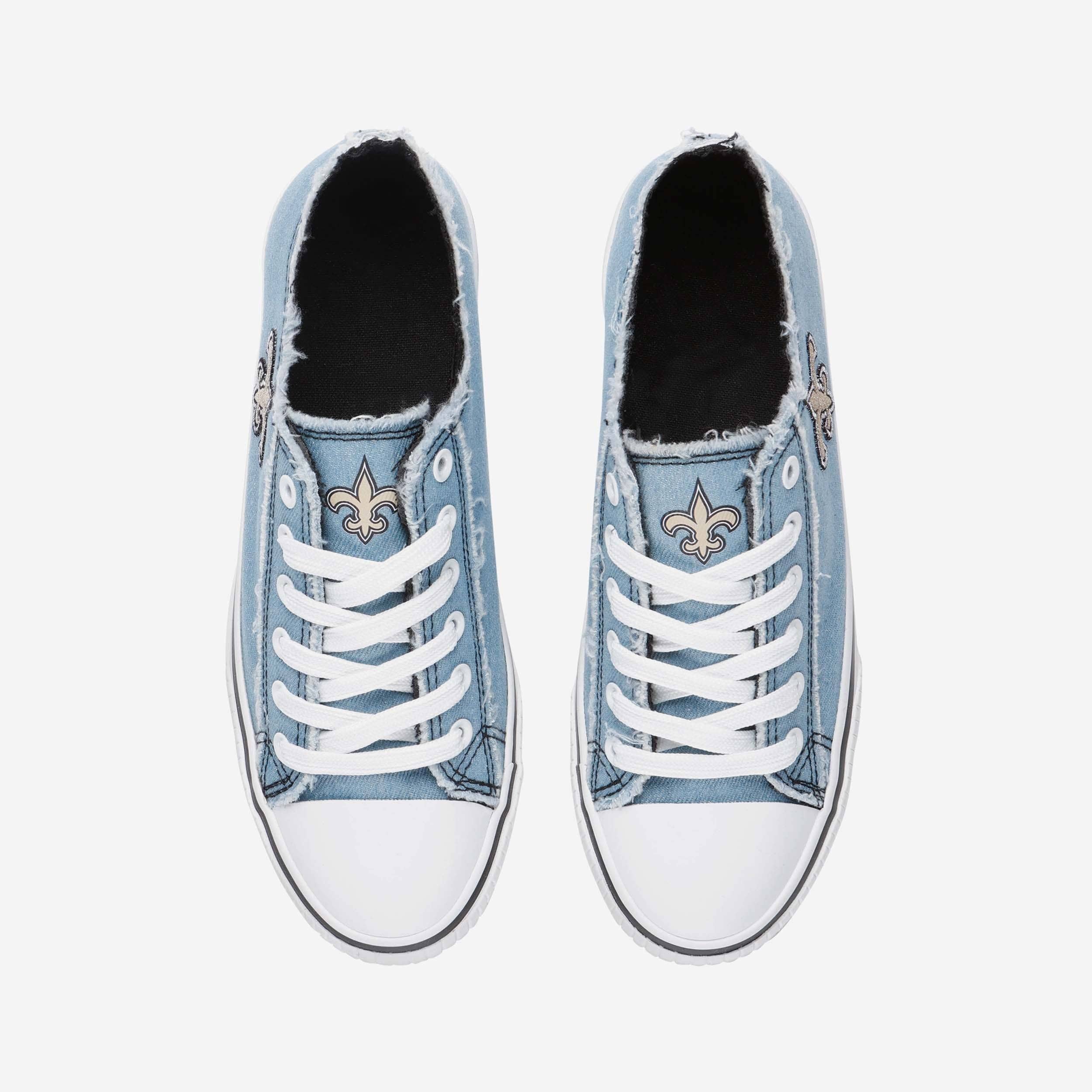 New Orleans Saints Womens Denim Low Top Canvas Shoe 5 New Orleans Saints Womens Denim Low Top Canvas Shoe