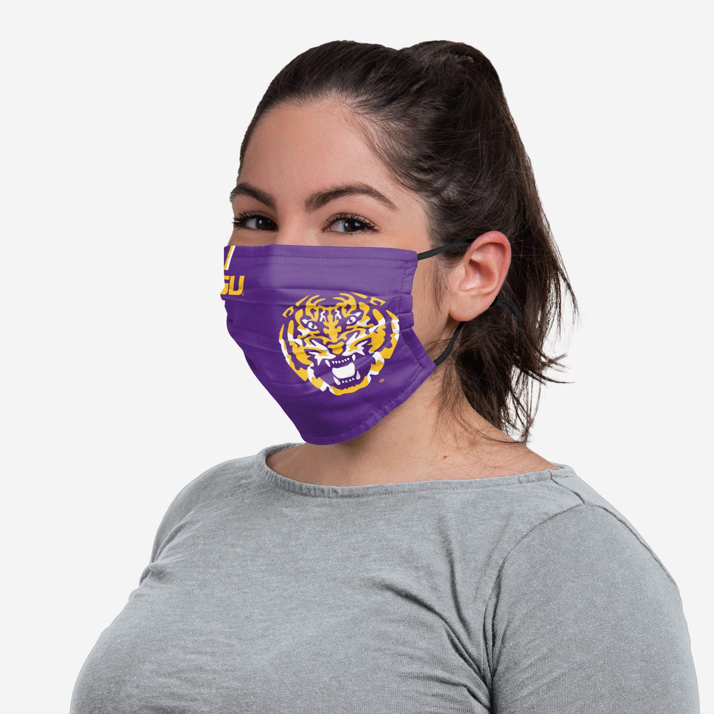 LSU Tigers On-Field Sideline Logo Face Cover 3 LSU Tigers On-Field Sideline Logo Face Cover