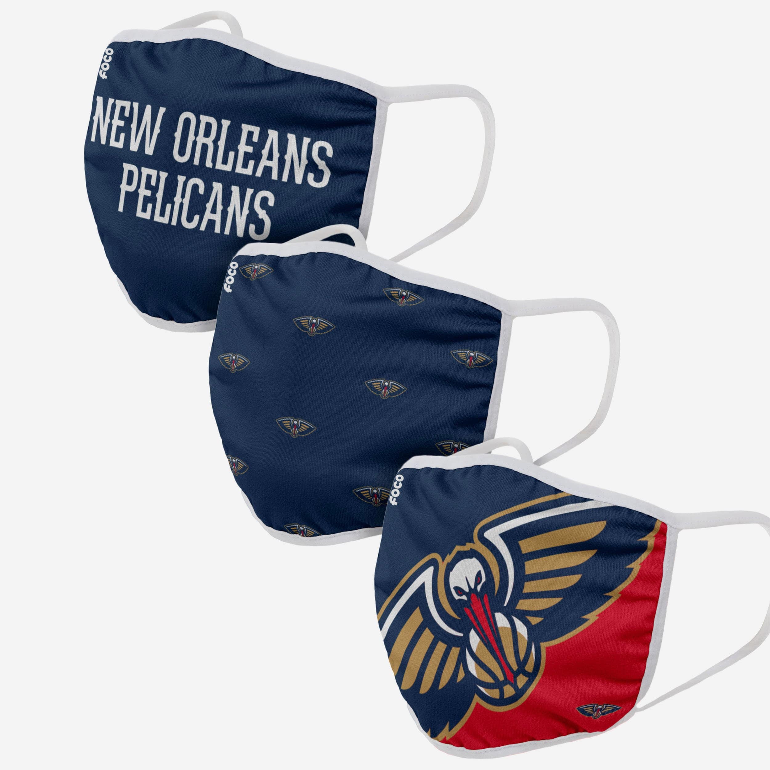 New Orleans Pelicans 3 Pack Face Cover 1 New Orleans Pelicans 3 Pack Face Cover