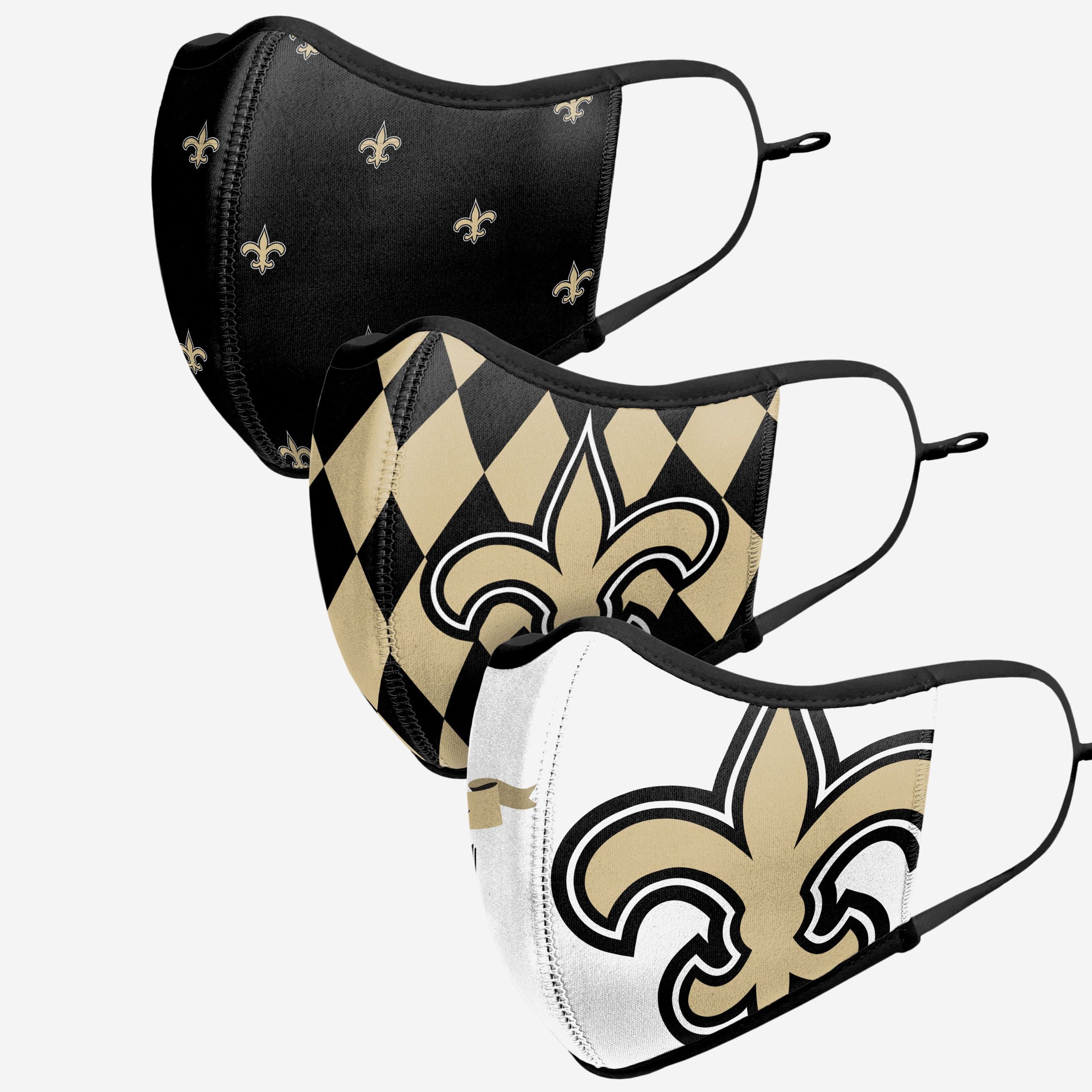 New Orleans Saints Thematic Sport 3 Pack Face Cover 4 New Orleans Saints Thematic Sport 3 Pack Face Cover