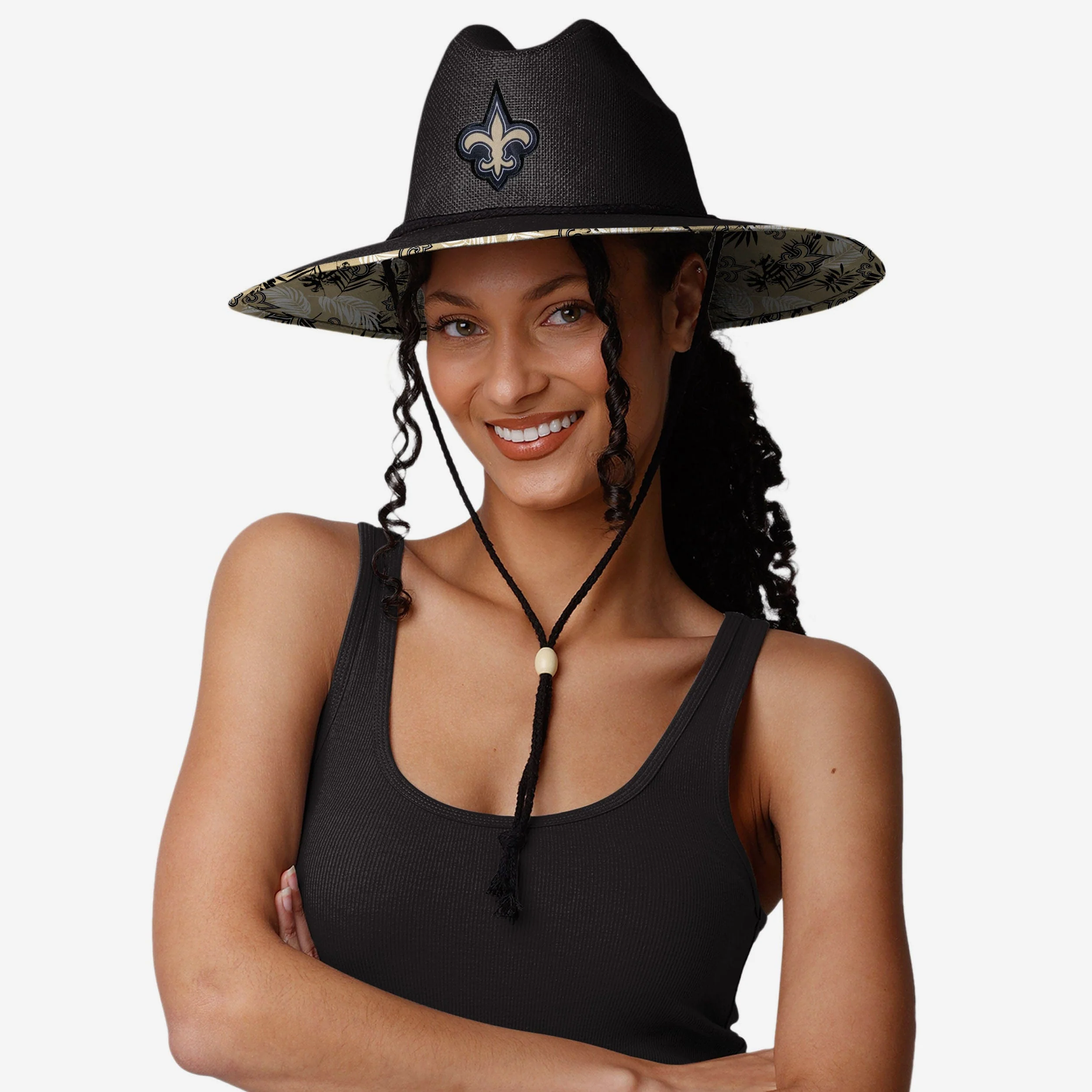 New Orleans Saints Team Color Straw Hat 4 New Orleans Saints Team Color Straw Hat