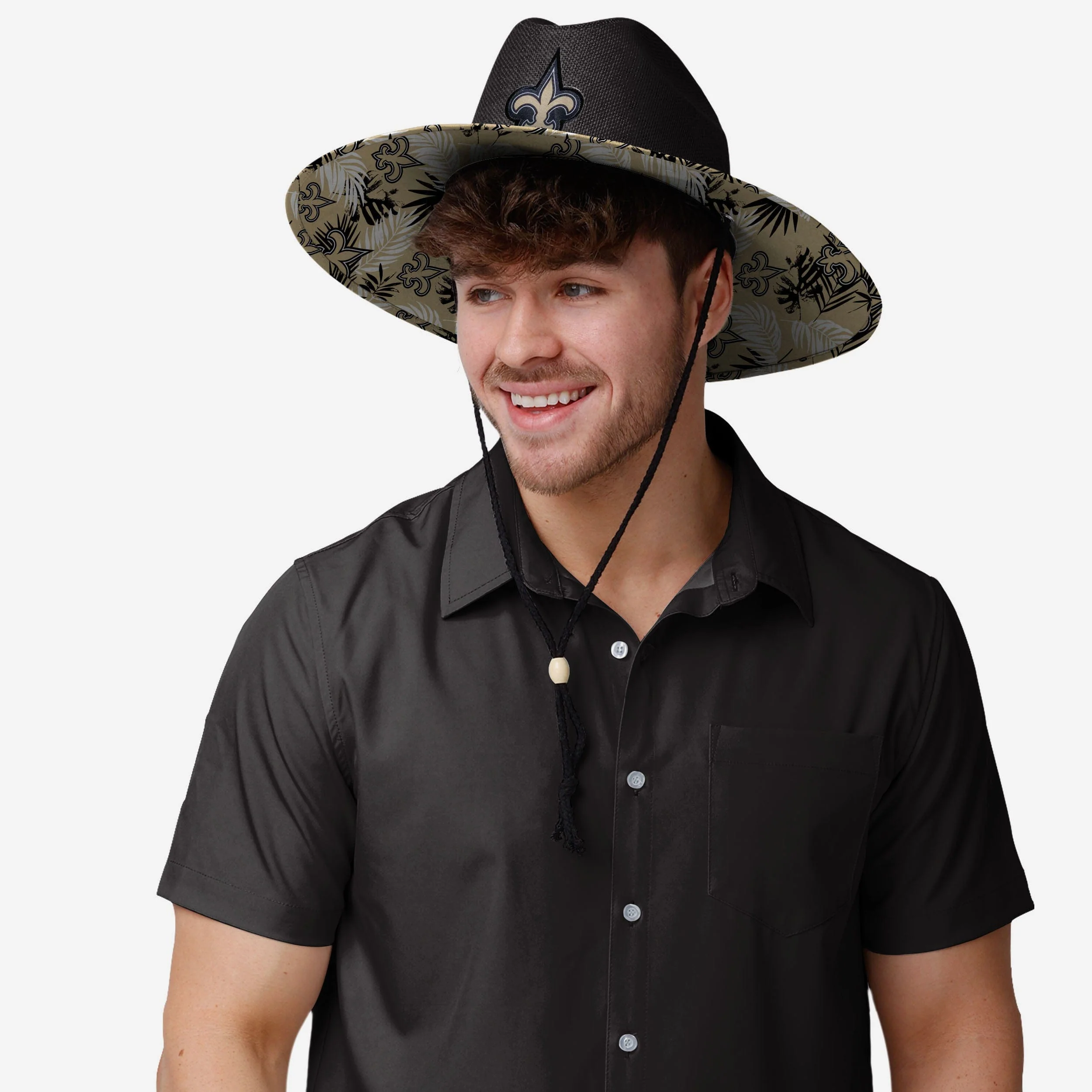 New Orleans Saints Team Color Straw Hat 5 New Orleans Saints Team Color Straw Hat