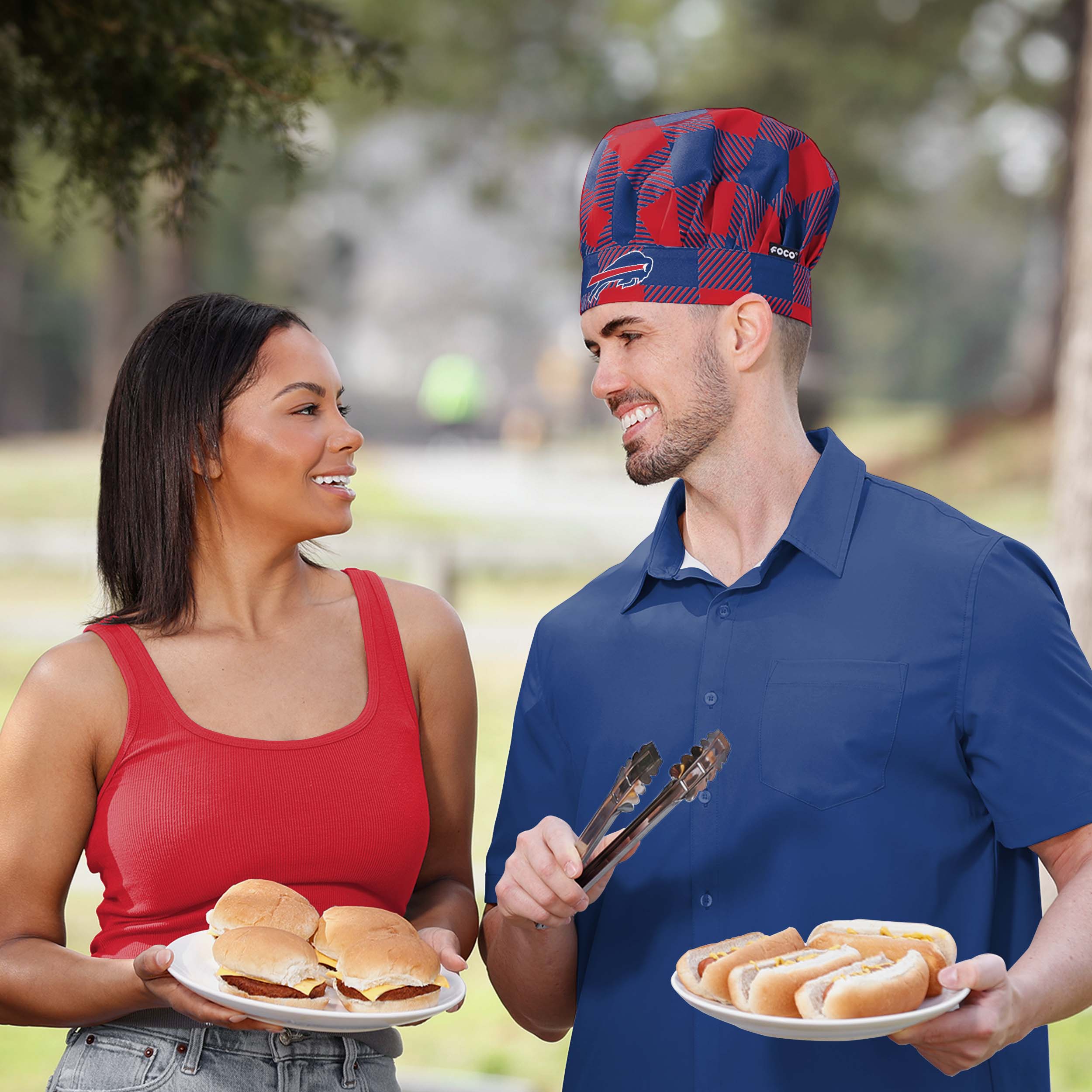 Buffalo Bills Plaid Chef Hat 3 Buffalo Bills Plaid Chef Hat