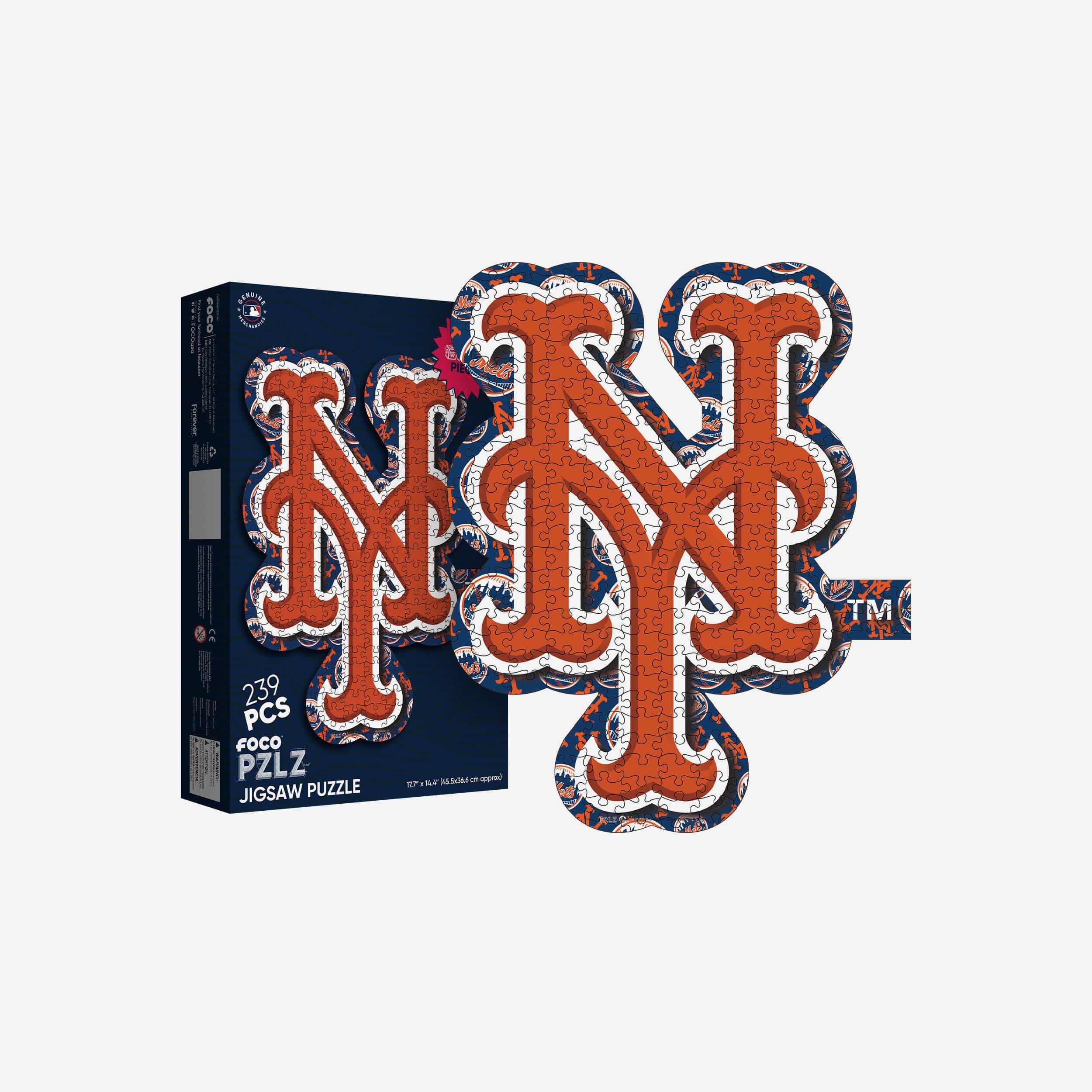 New York Mets Logo Wood Jigsaw Puzzle PZLZ