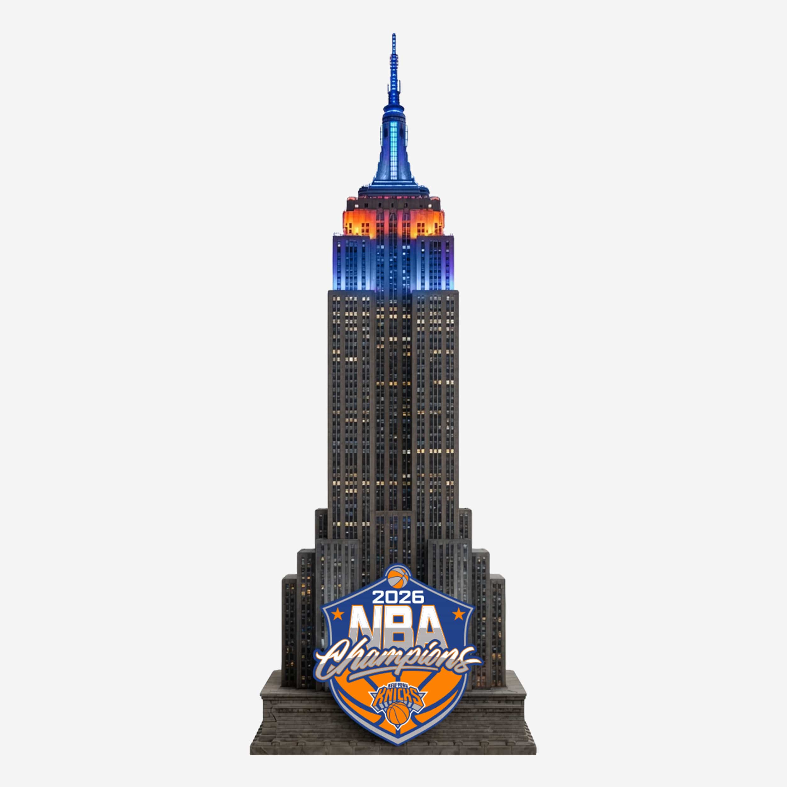 New York Knicks 2026 NBA Champions Light Up Empire State Building Bobble