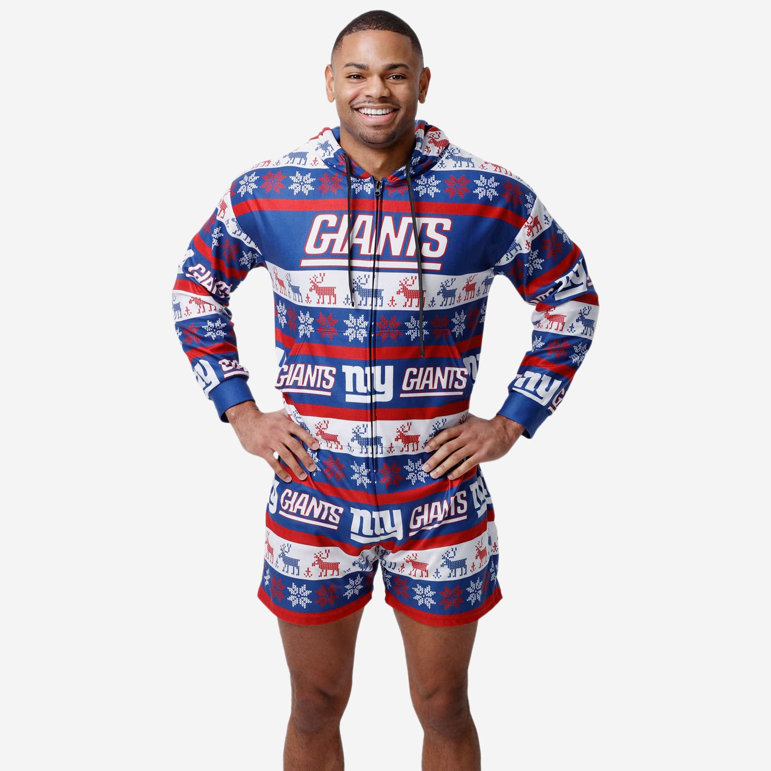 New York Giants Ugly Short One Piece Pajamas