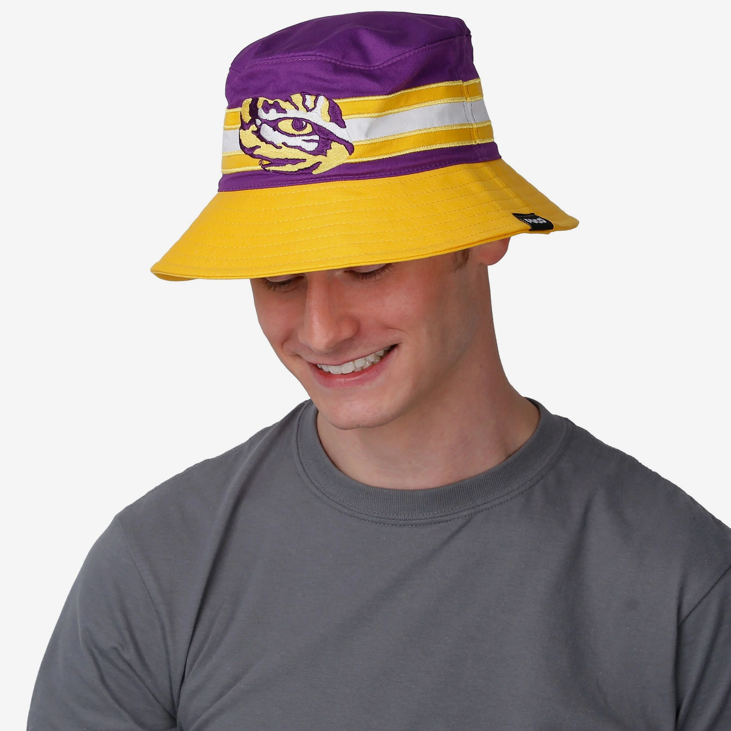 LSU Tigers Team Stripe Bucket Hat 5 LSU Tigers Team Stripe Bucket Hat