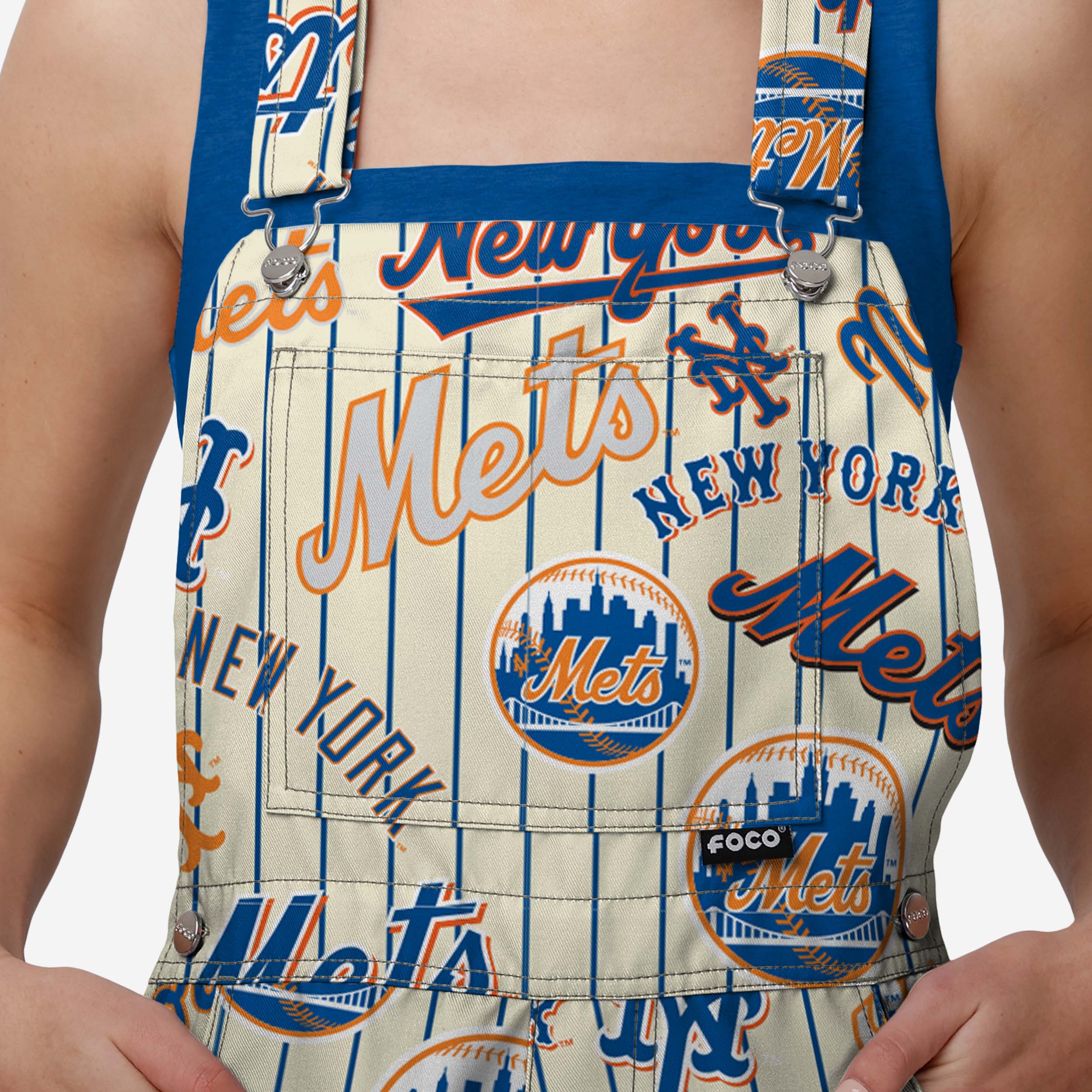 New York Mets Womens Historic Print Bib Shortalls 4 New York Mets Womens Historic Print Bib Shortalls