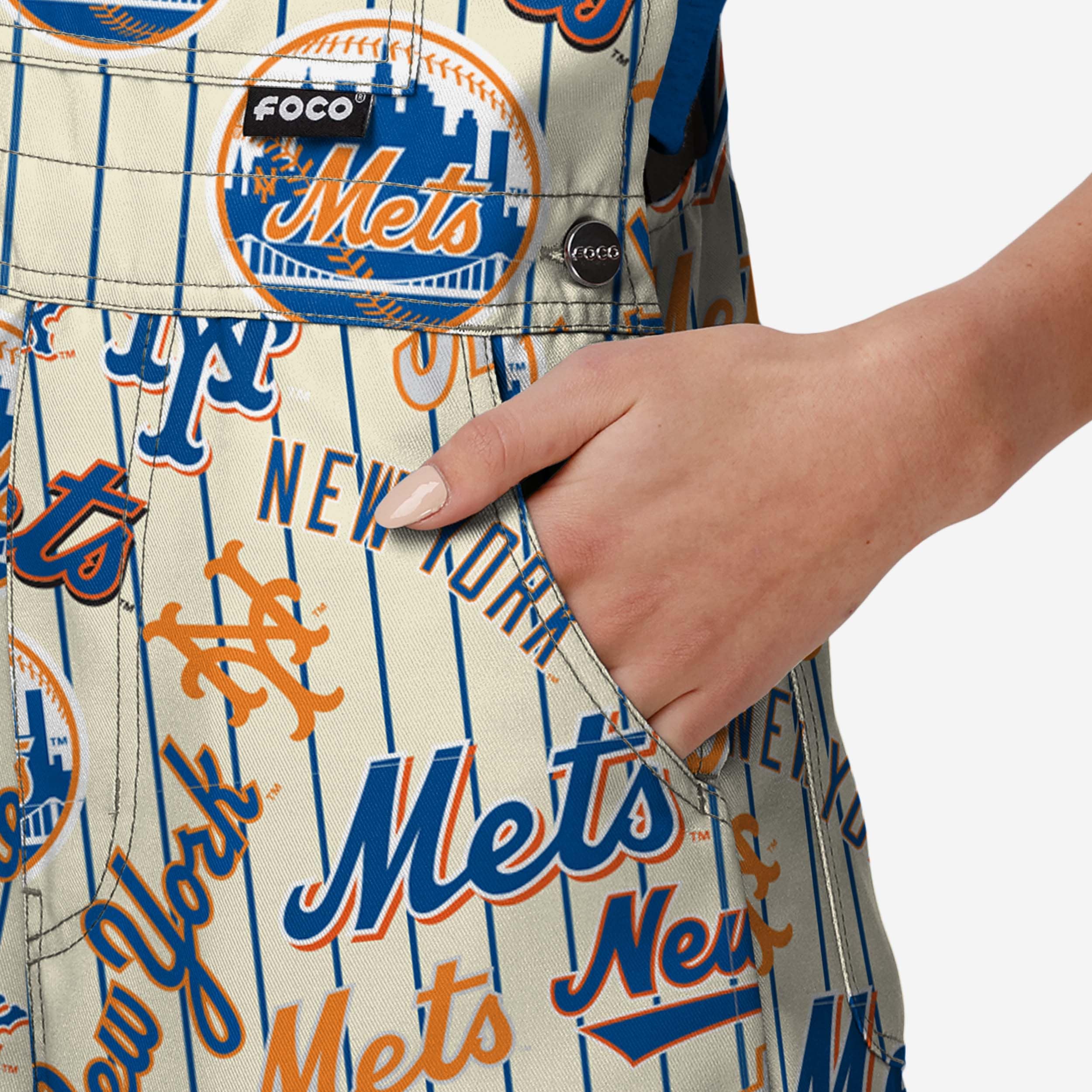 New York Mets Womens Historic Print Bib Shortalls 5 New York Mets Womens Historic Print Bib Shortalls