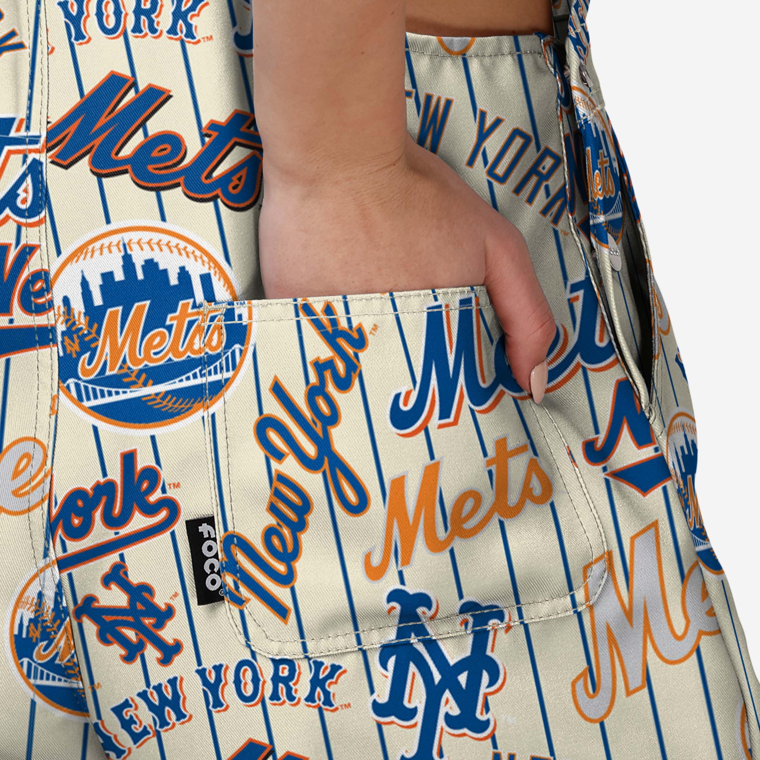 New York Mets Womens Historic Print Bib Shortalls 6 New York Mets Womens Historic Print Bib Shortalls