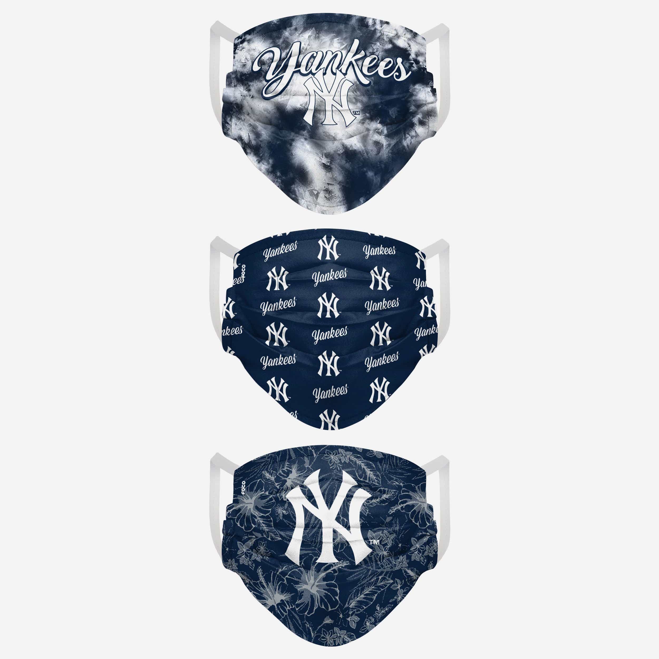 New York Yankees Womens Matchday 3 Pack Face Cover 2 New York Yankees Womens Matchday 3 Pack Face Cover