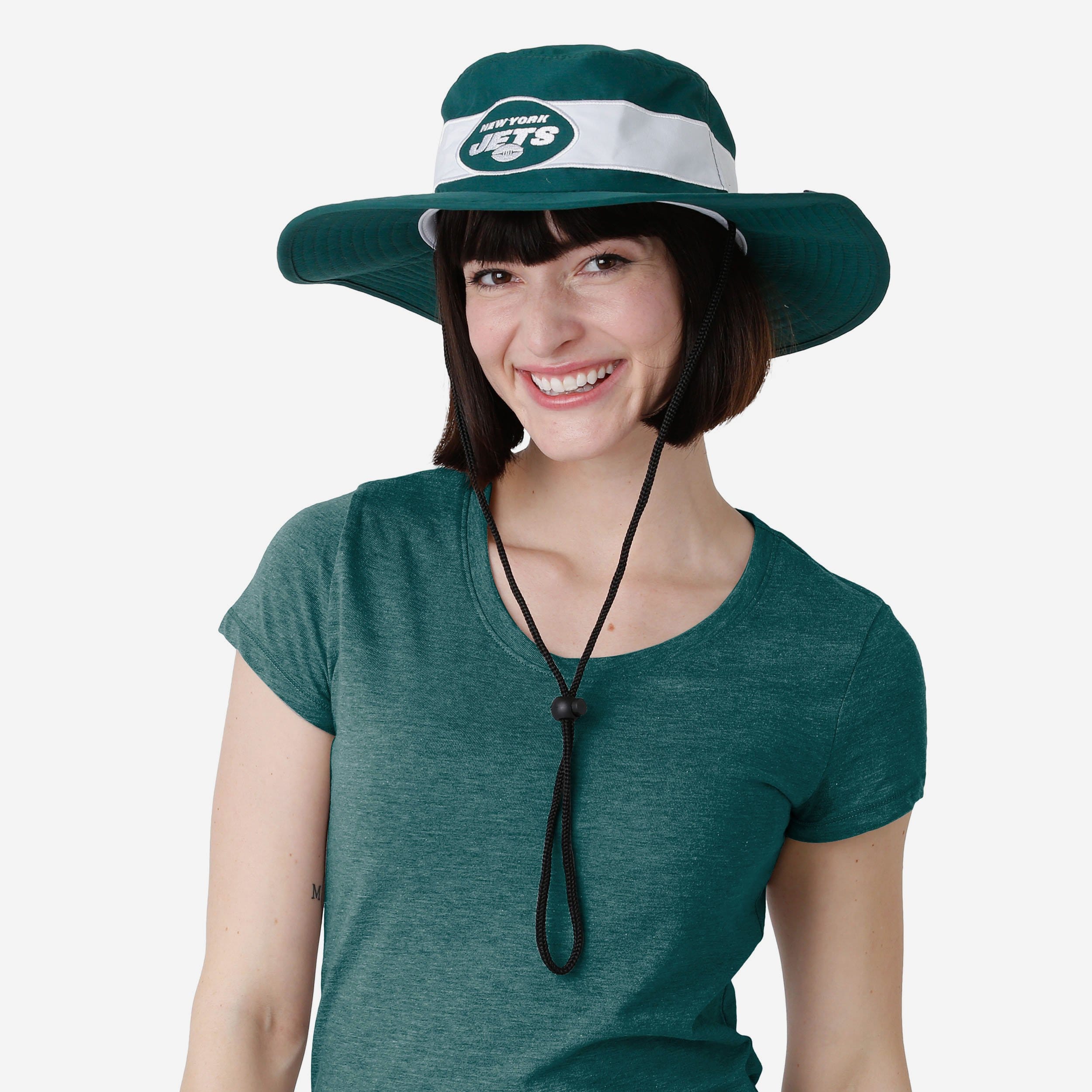New York Jets Team Stripe Boonie Hat 2 New York Jets Team Stripe Boonie Hat