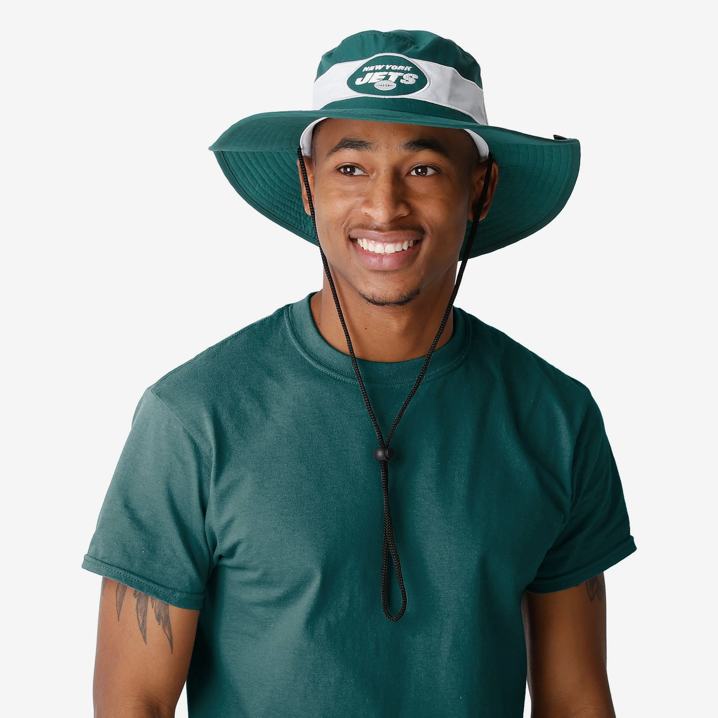 New York Jets Team Stripe Boonie Hat 5 New York Jets Team Stripe Boonie Hat