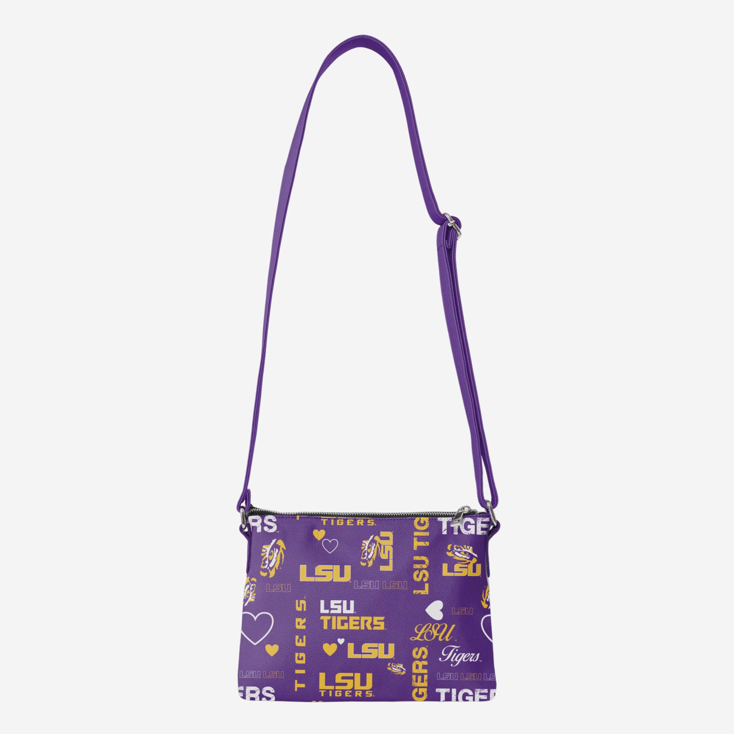 LSU Tigers Logo Love Crossbody Purse 5 LSU Tigers Logo Love Crossbody Purse