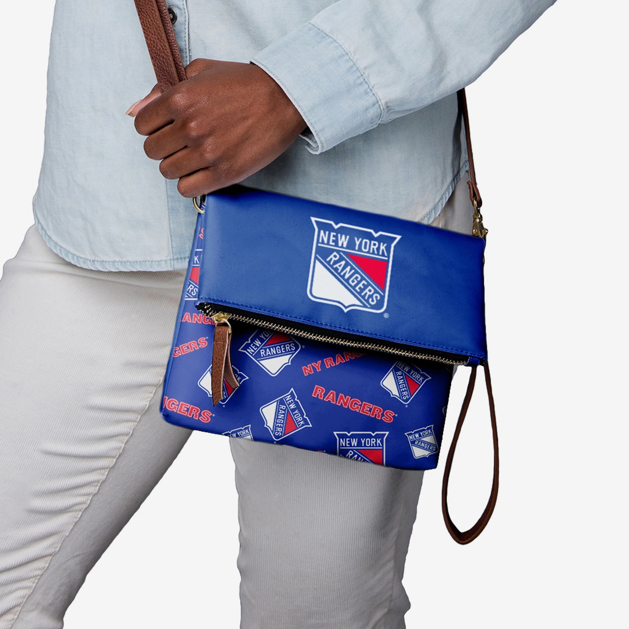 New York Rangers Printed Collection Foldover Tote Bag 2 New York Rangers Printed Collection Foldover Tote Bag