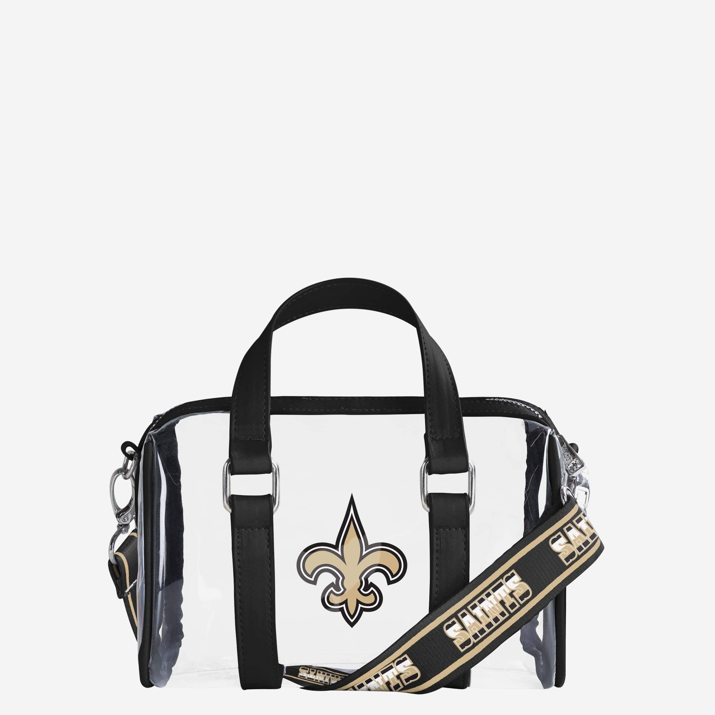 New Orleans Saints Clear Barrel Bag