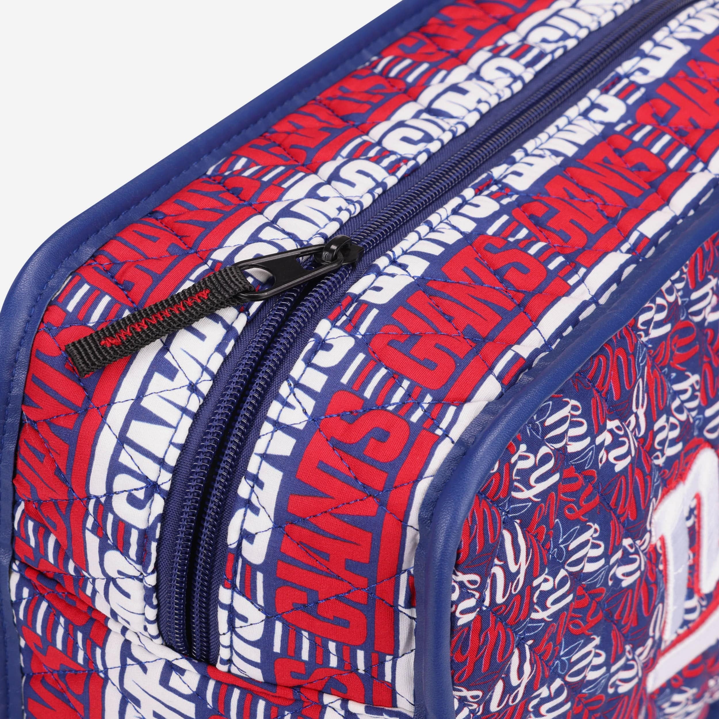 New York Giants Quilted Printed Cosmetic Bag 4 New York Giants Quilted Printed Cosmetic Bag