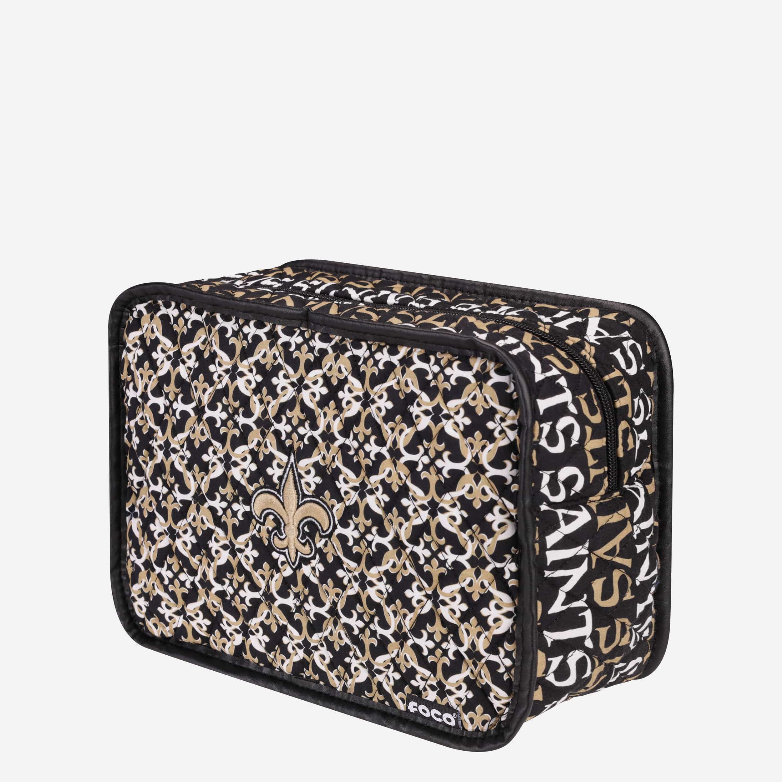 New Orleans Saints Quilted Printed Cosmetic Bag