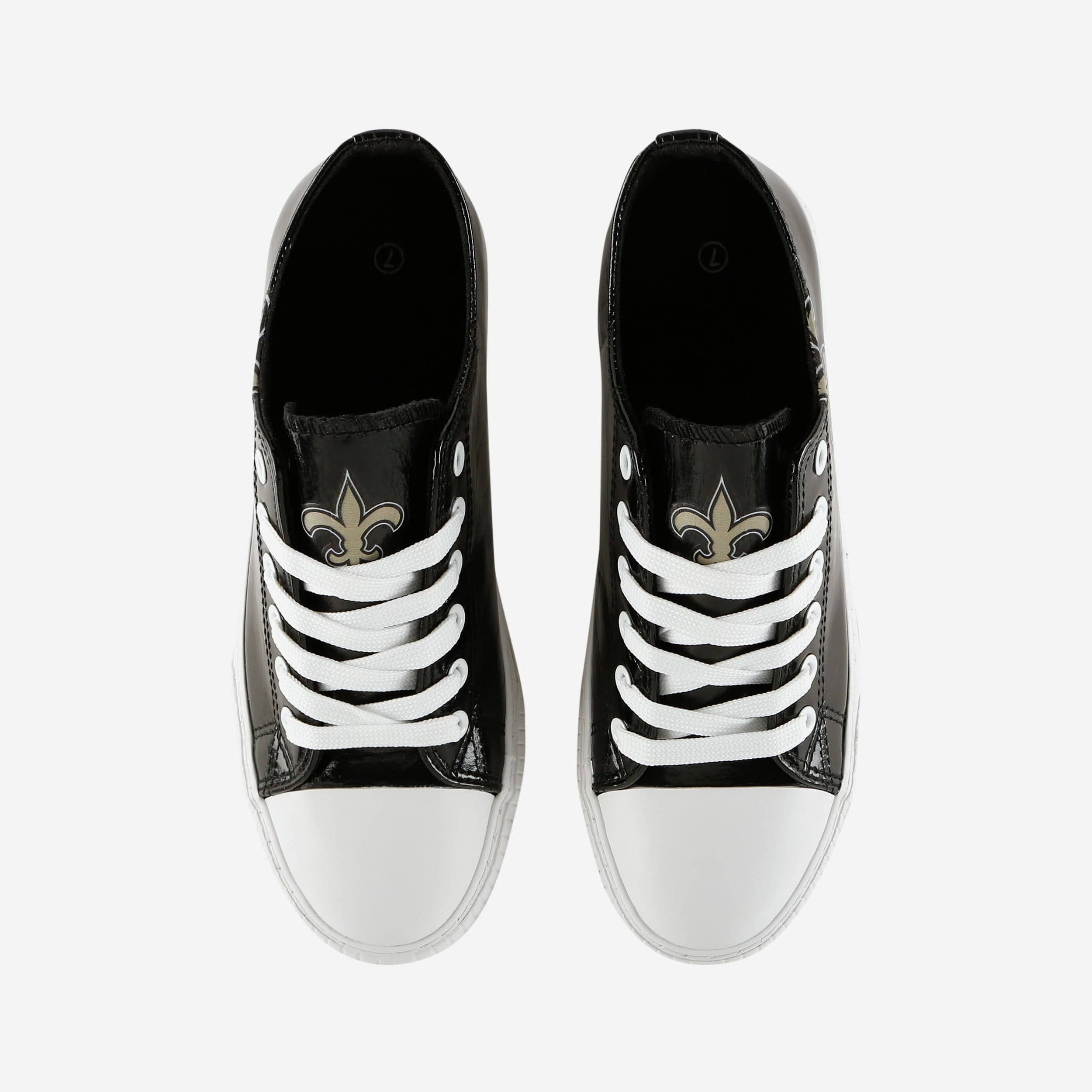 New Orleans Saints Womens Team Color Metallic Low Top Canvas Shoes 5 New Orleans Saints Womens Team Color Metallic Low Top Canvas Shoes
