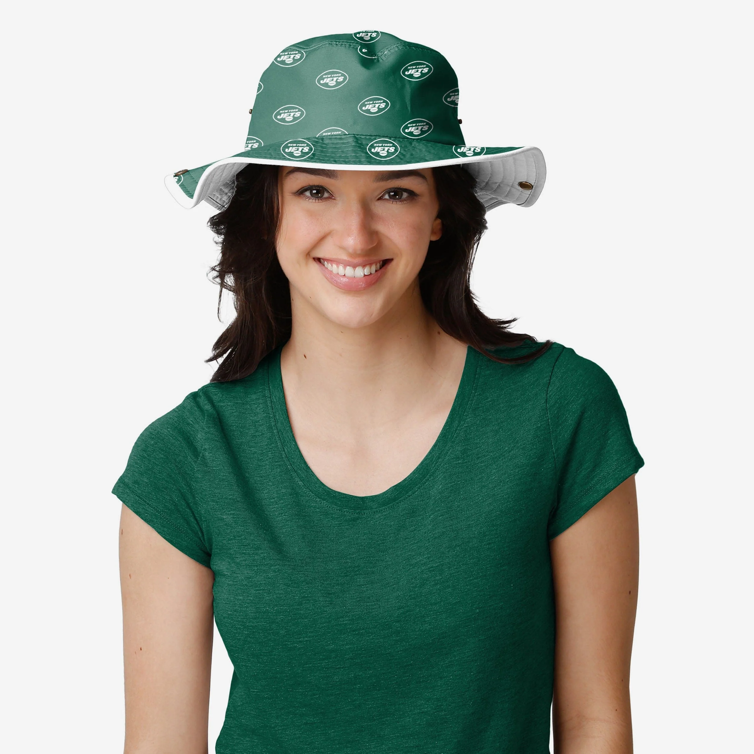 New York Jets Womens Mini Print Hybrid Boonie Hat 2 New York Jets Womens Mini Print Hybrid Boonie Hat